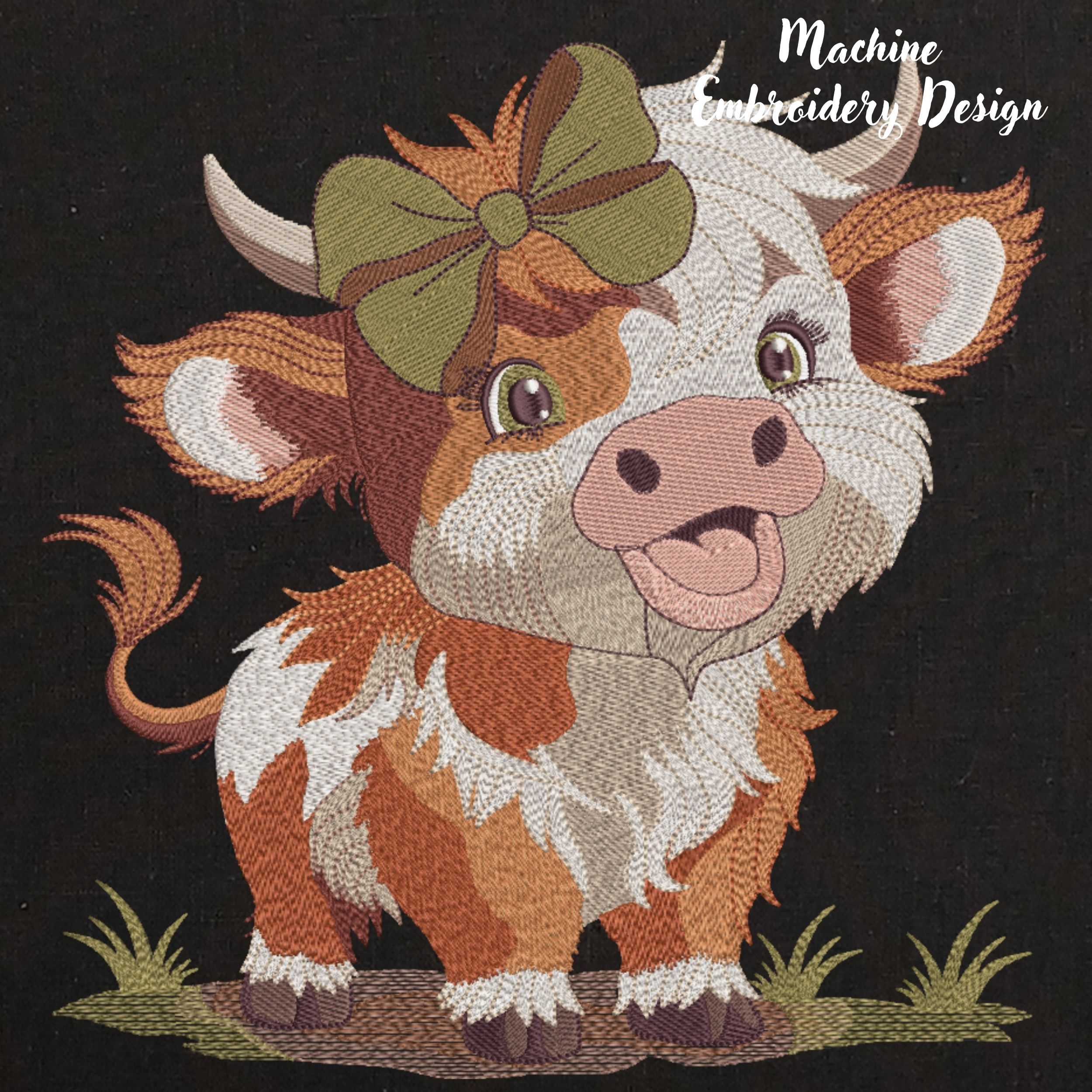 Cute Funny Highland Baby Girl Cow Farm Animal-5