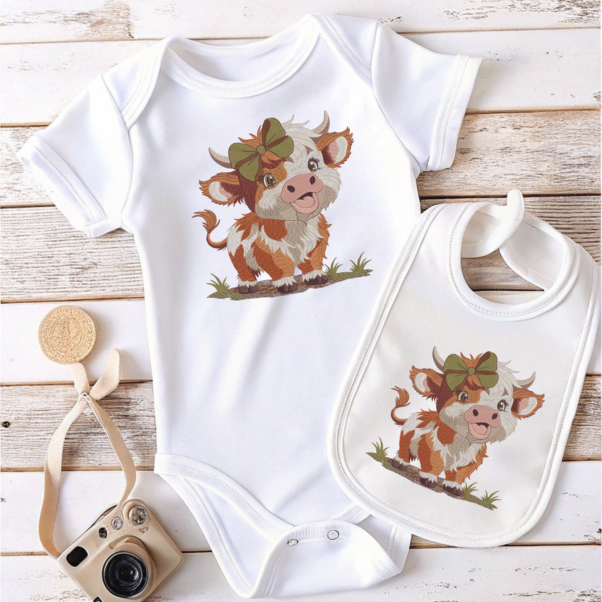 Cute Funny Highland Baby Girl Cow Farm Animal-11