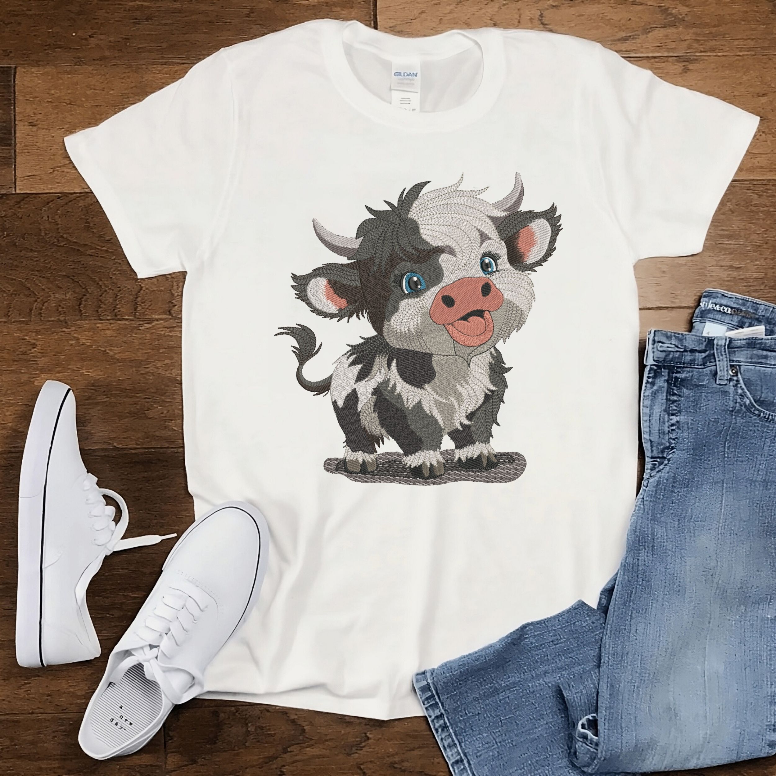 Cute Funny Highland Baby Cow Farm Animal-8