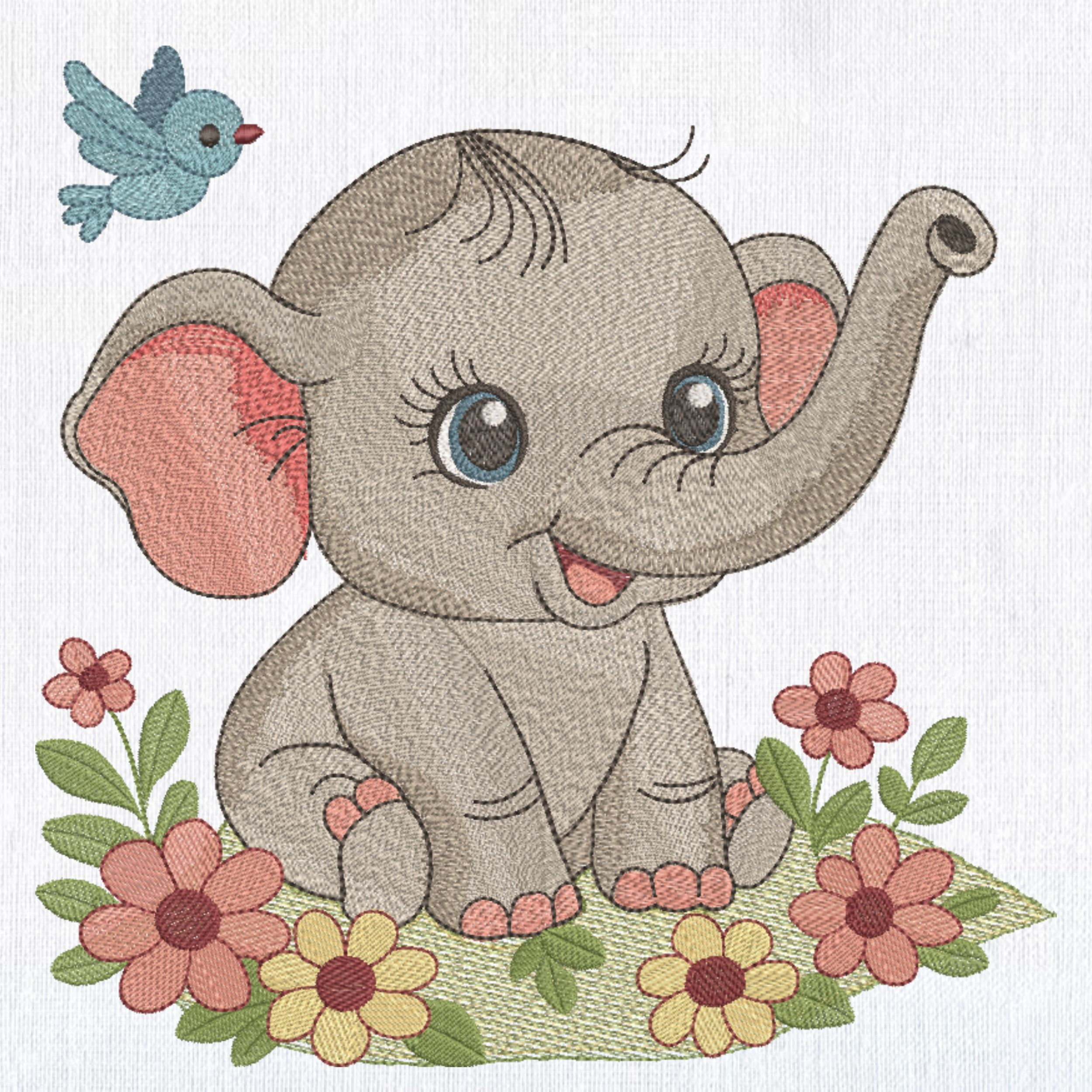 Cute Cartoon Baby Elephant-3