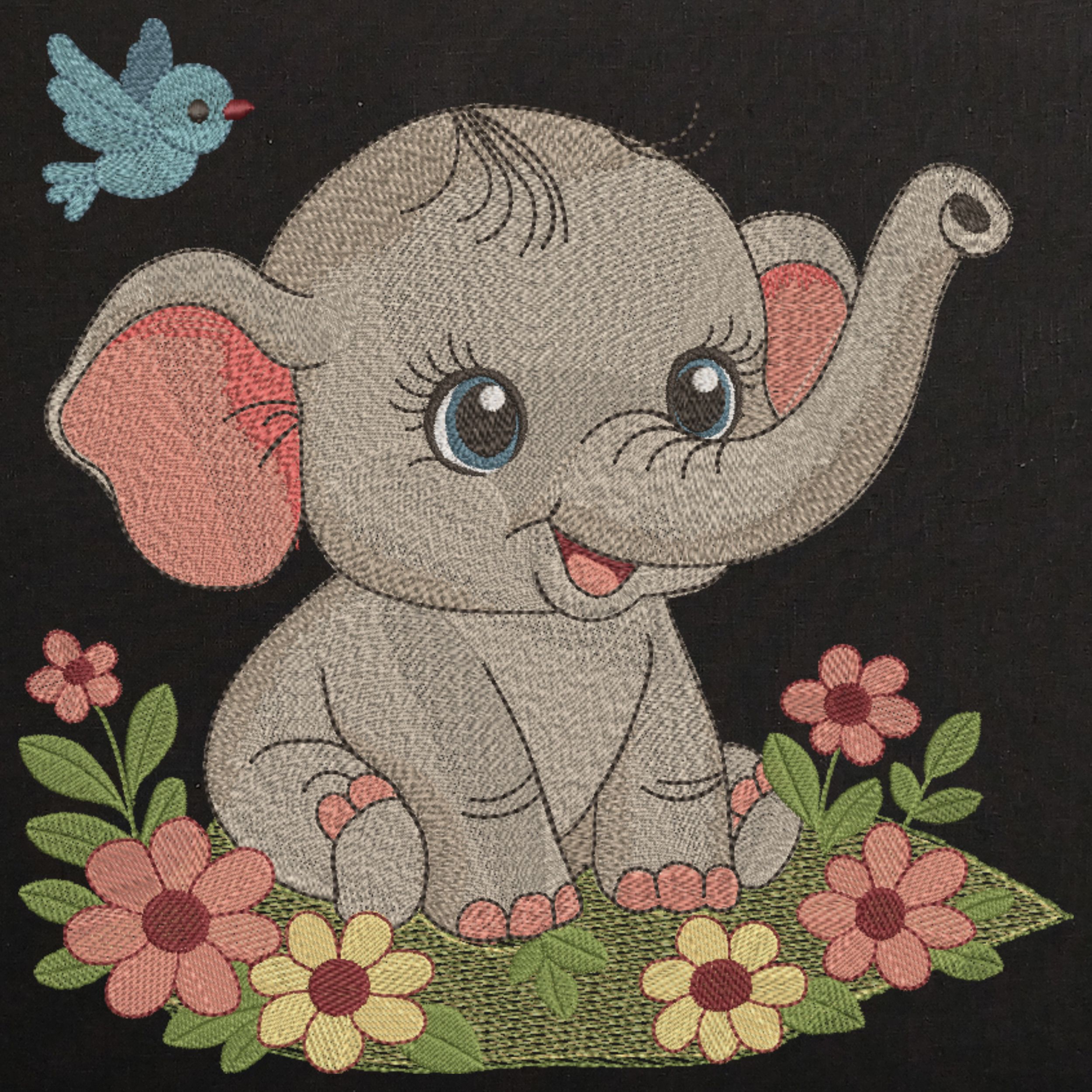 Cute Cartoon Baby Elephant-4