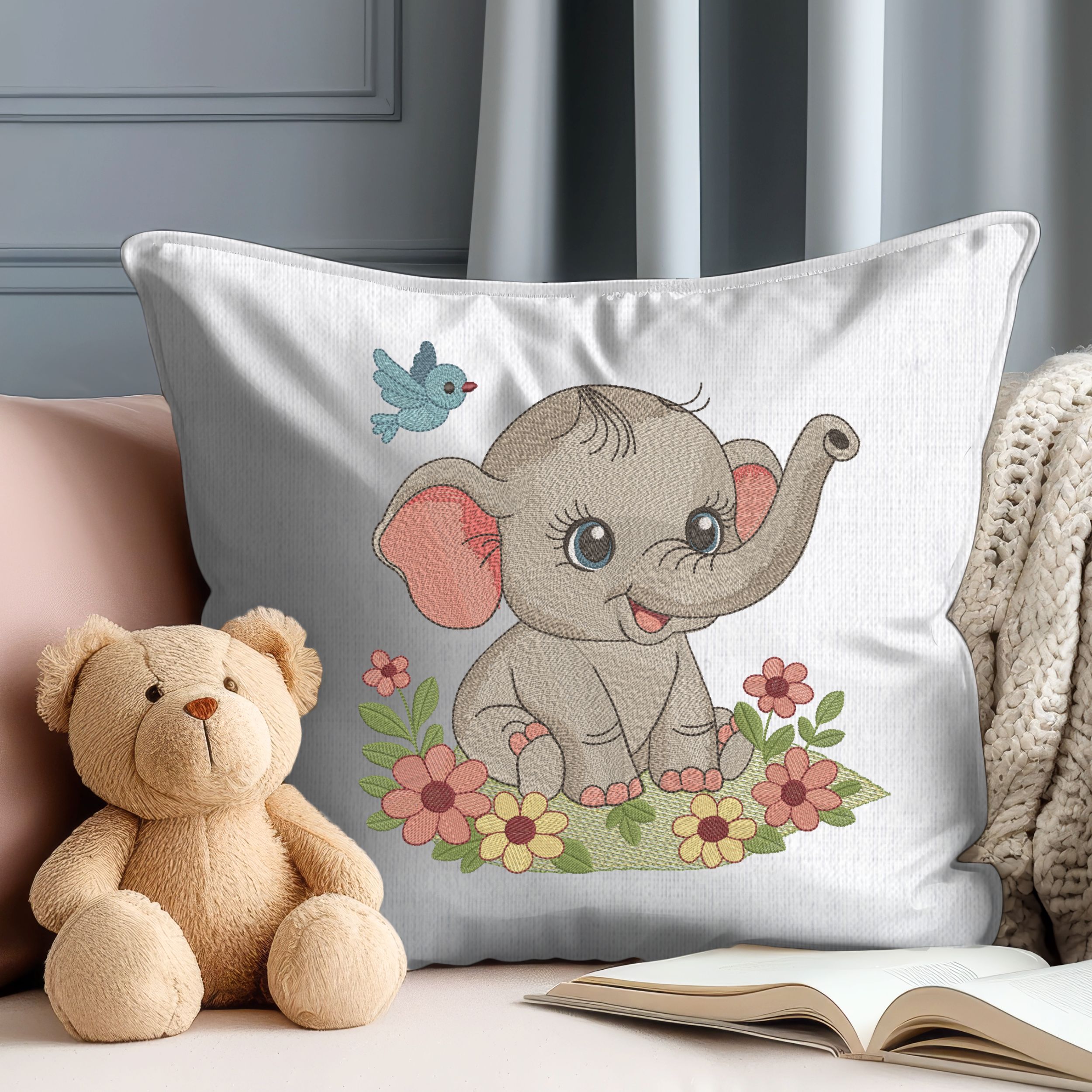 Cute Cartoon Baby Elephant-6