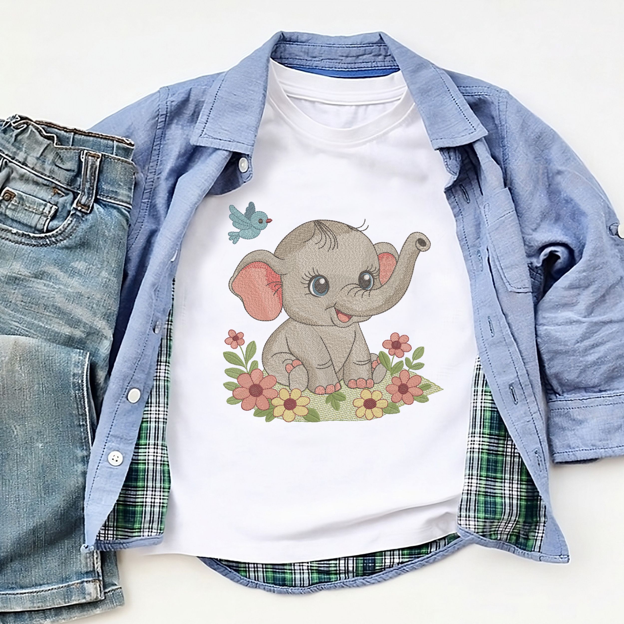 Cute Cartoon Baby Elephant-7
