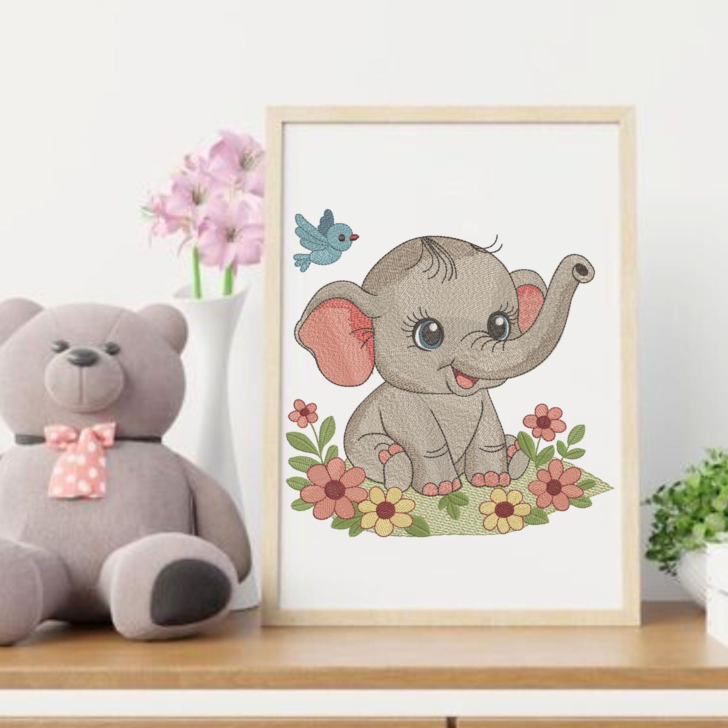 Cute Cartoon Baby Elephant-11