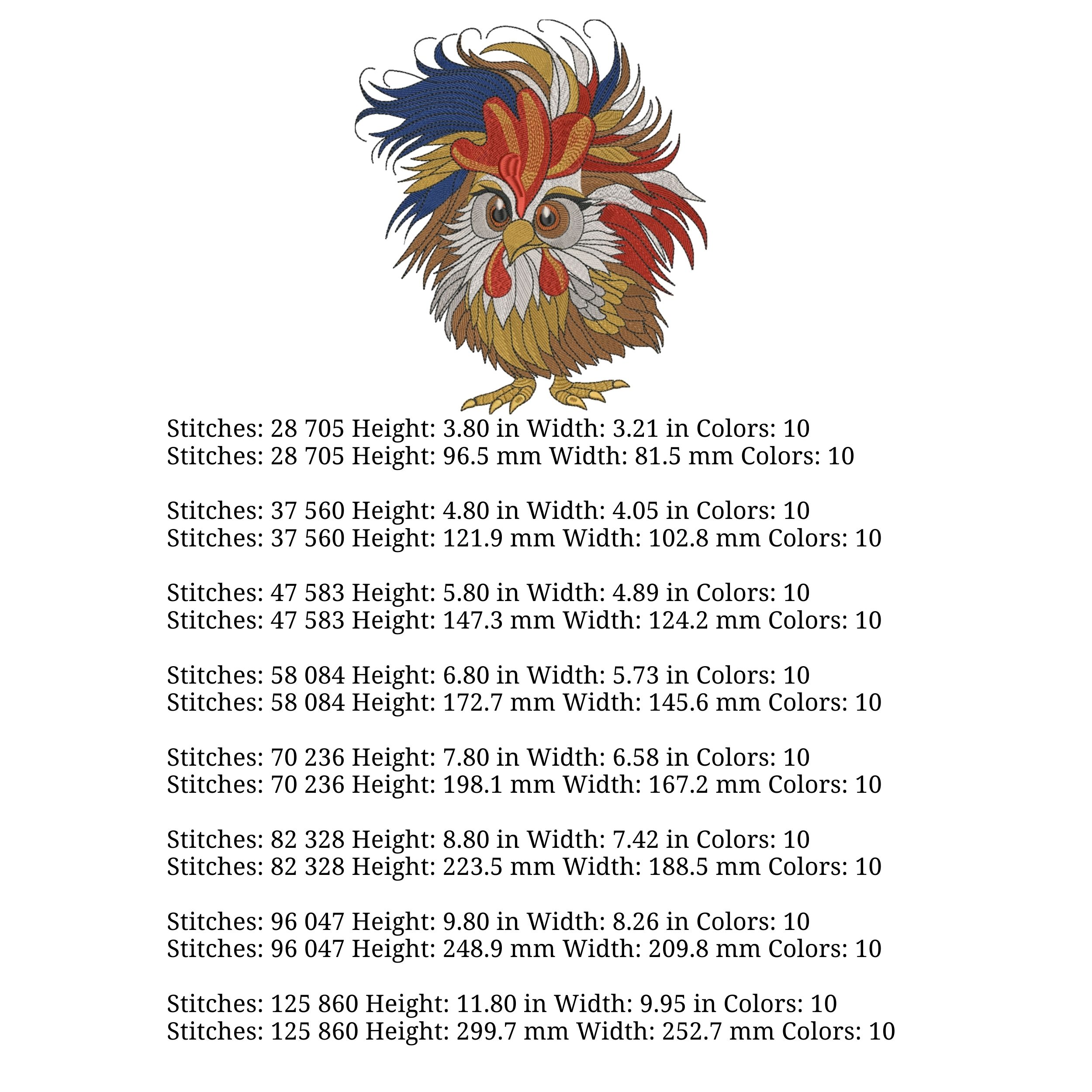 Funny Crazy cockerel. Chicken Boy2-5