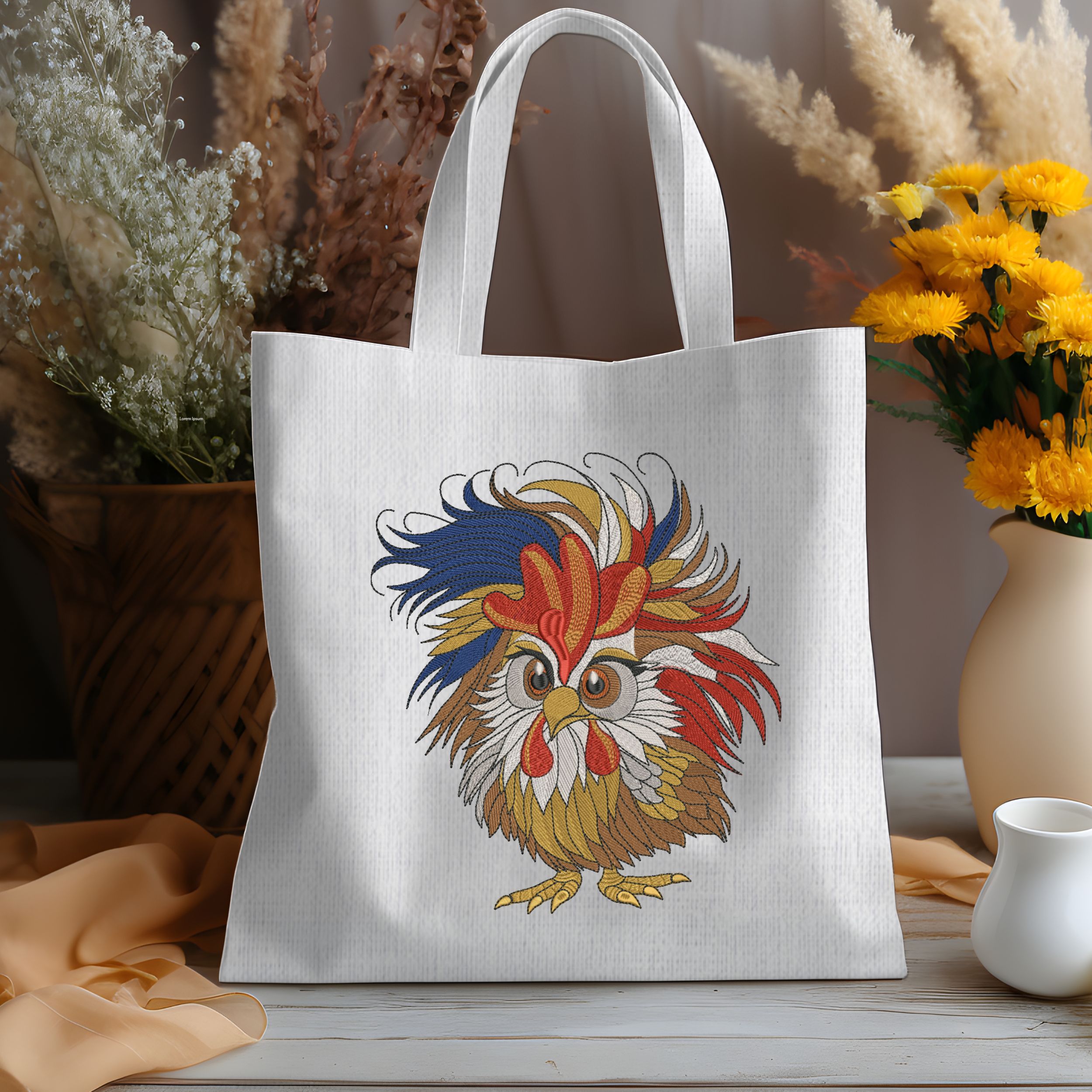 Funny Crazy cockerel. Chicken Boy2-8