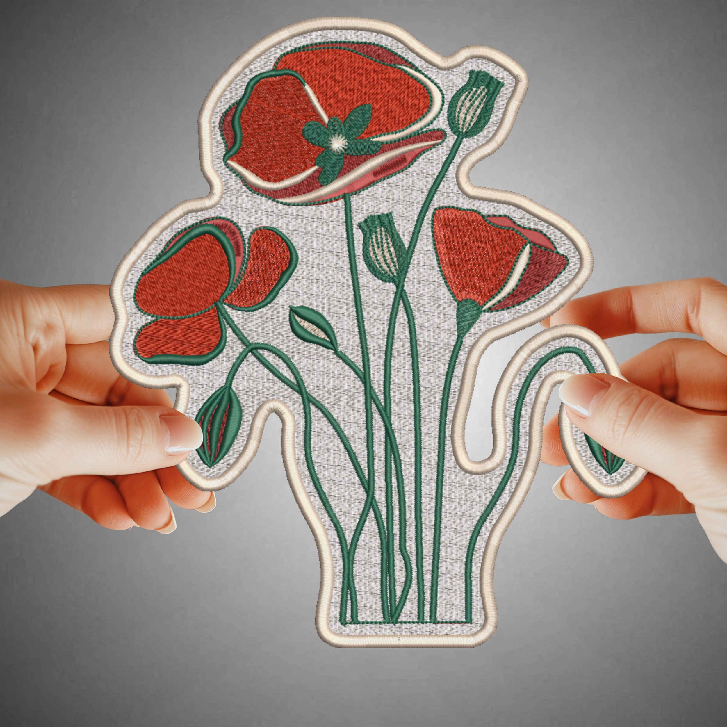 Spring Poppy Flowers Patch-3