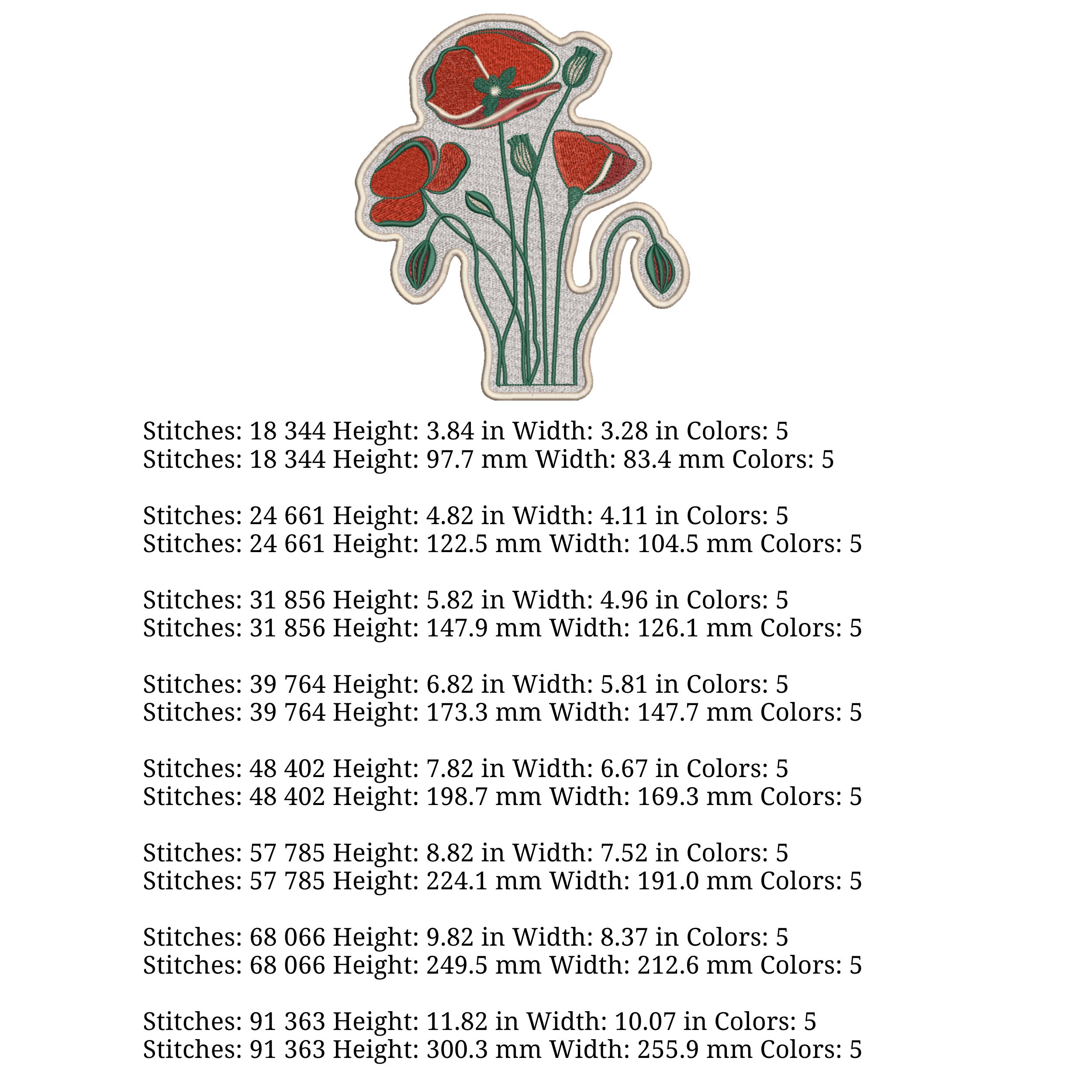 Spring Poppy Flowers Patch-5