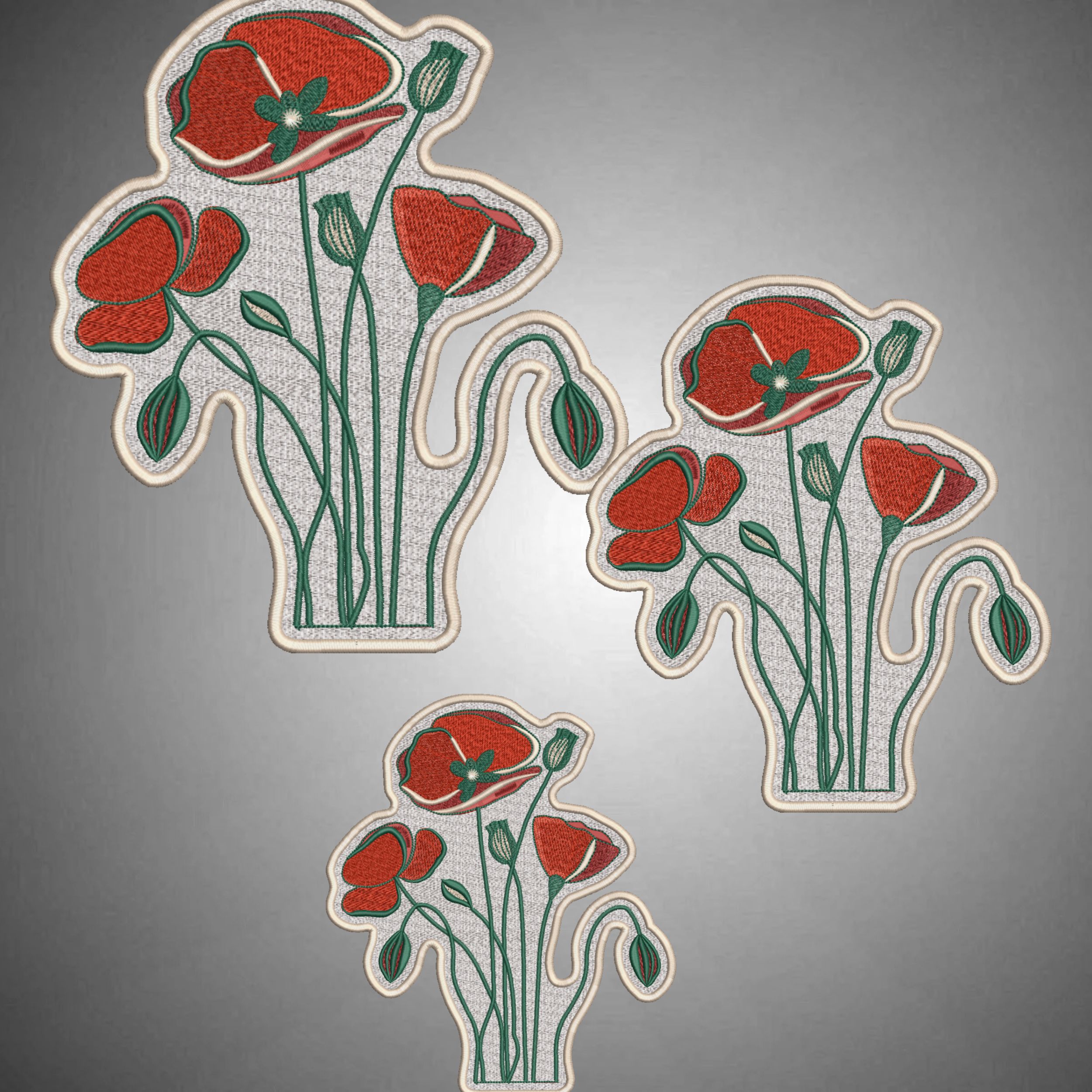 Spring Poppy Flowers Patch-6