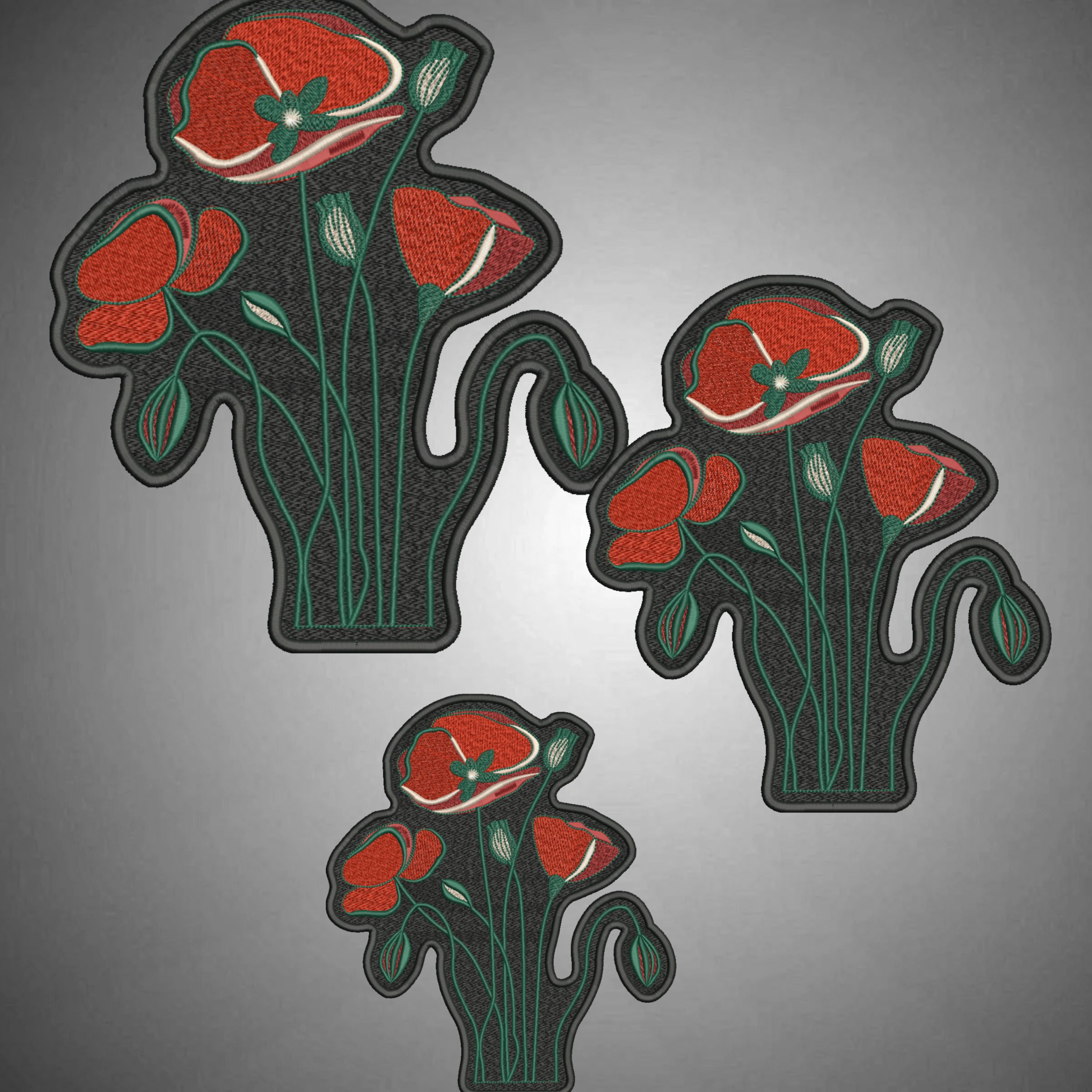 Spring Poppy Flowers Patch-7