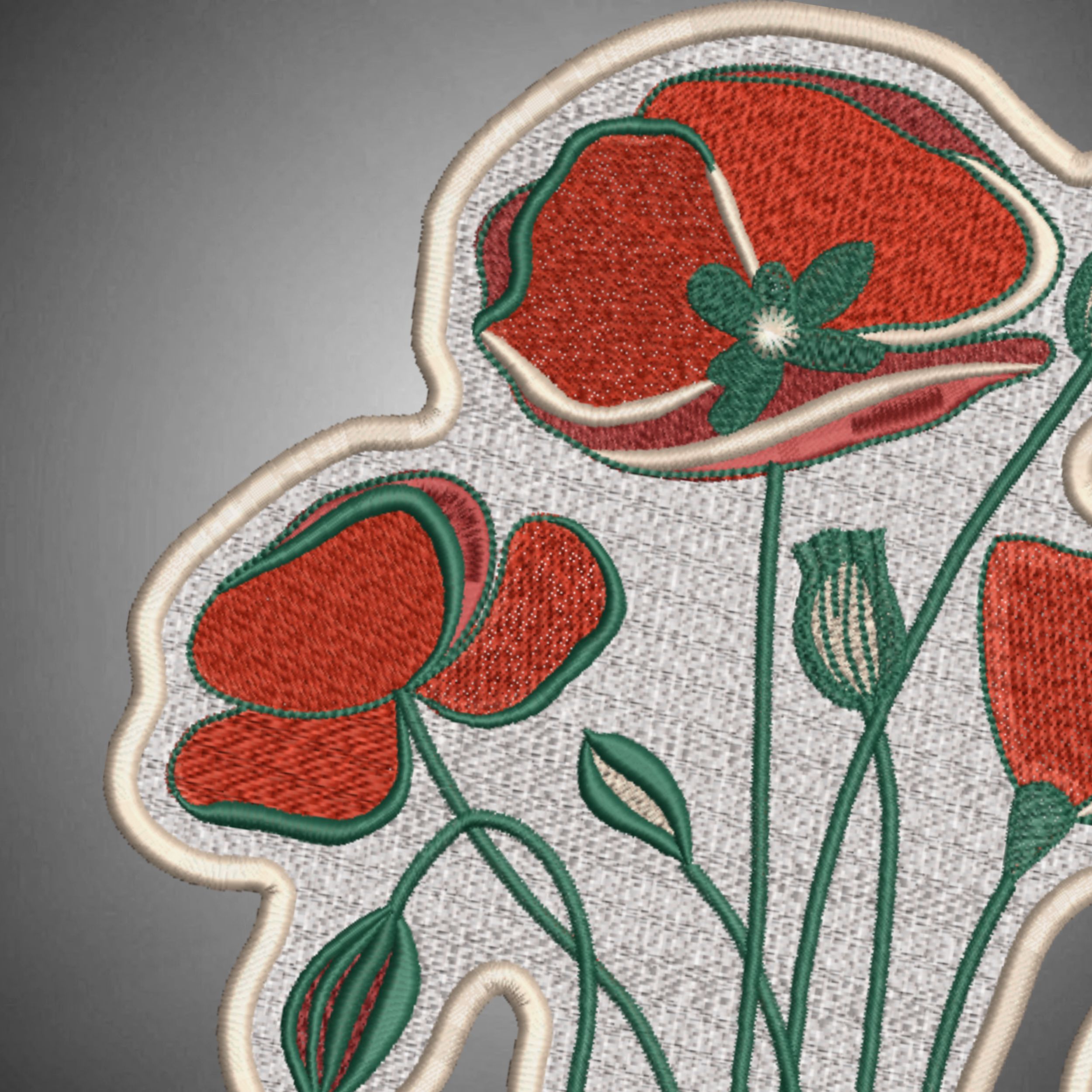 Spring Poppy Flowers Patch-8