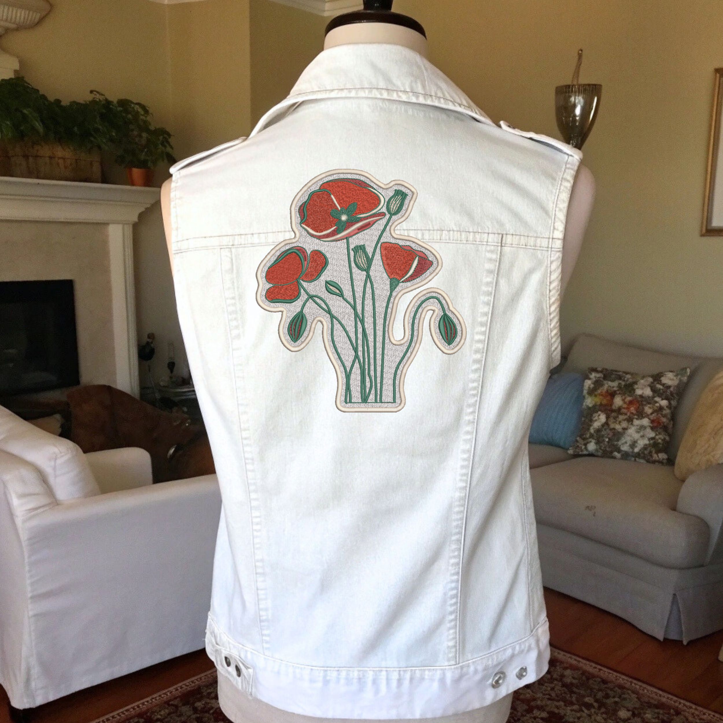 Spring Poppy Flowers Patch-10