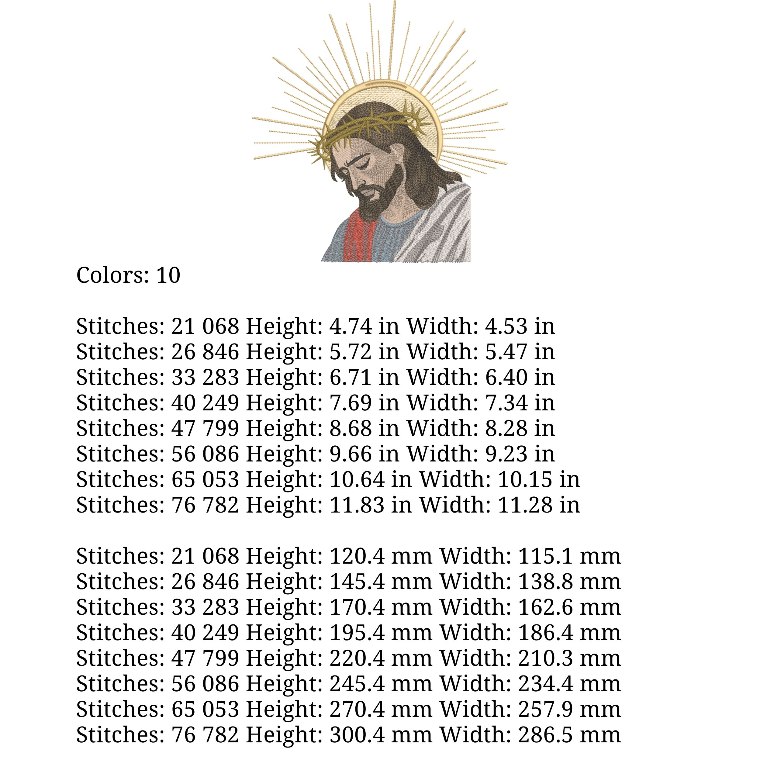 Jesus Christ with Halo and Crown of Thorns-5