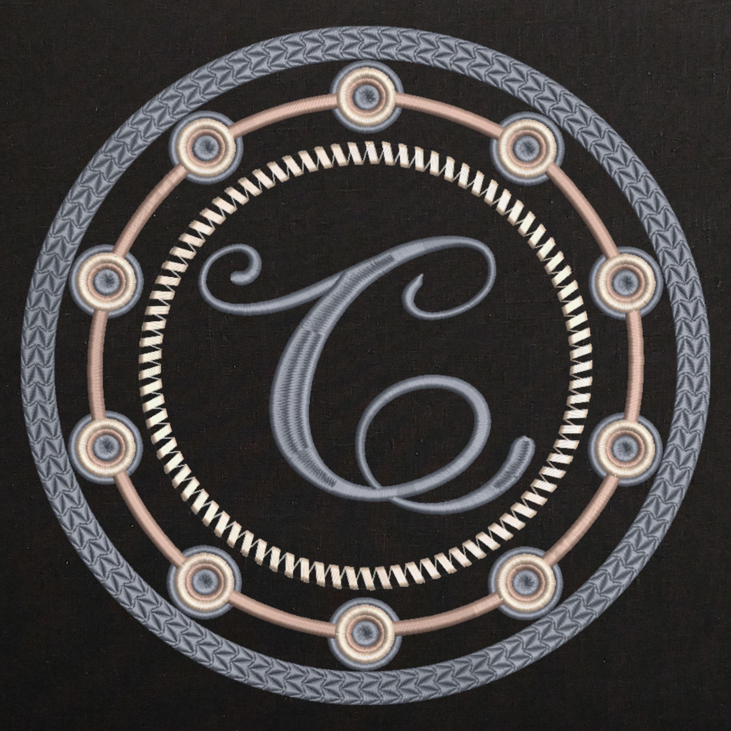 Personalized Monogram Frame Letter C-4
