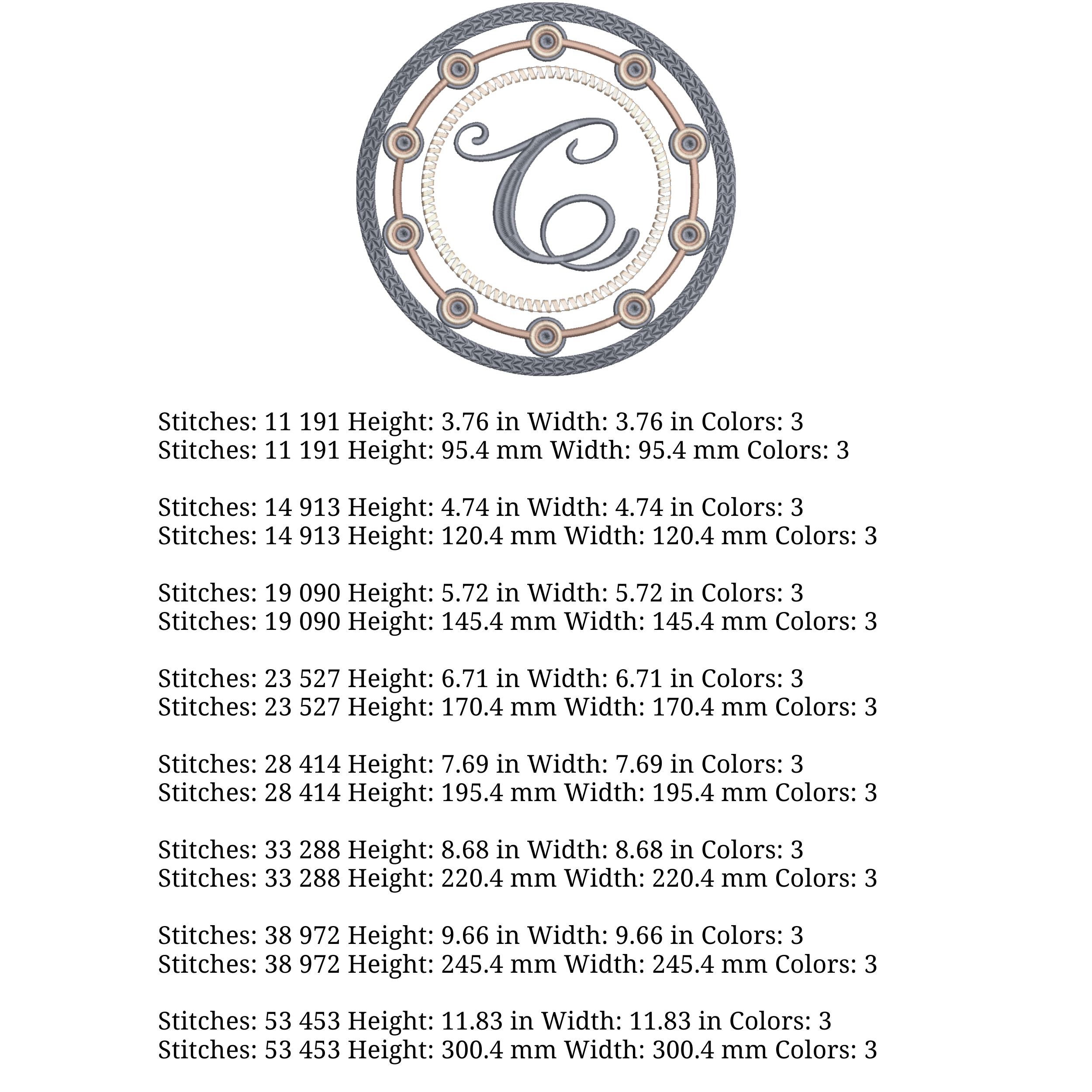 Personalized Monogram Frame Letter C-5