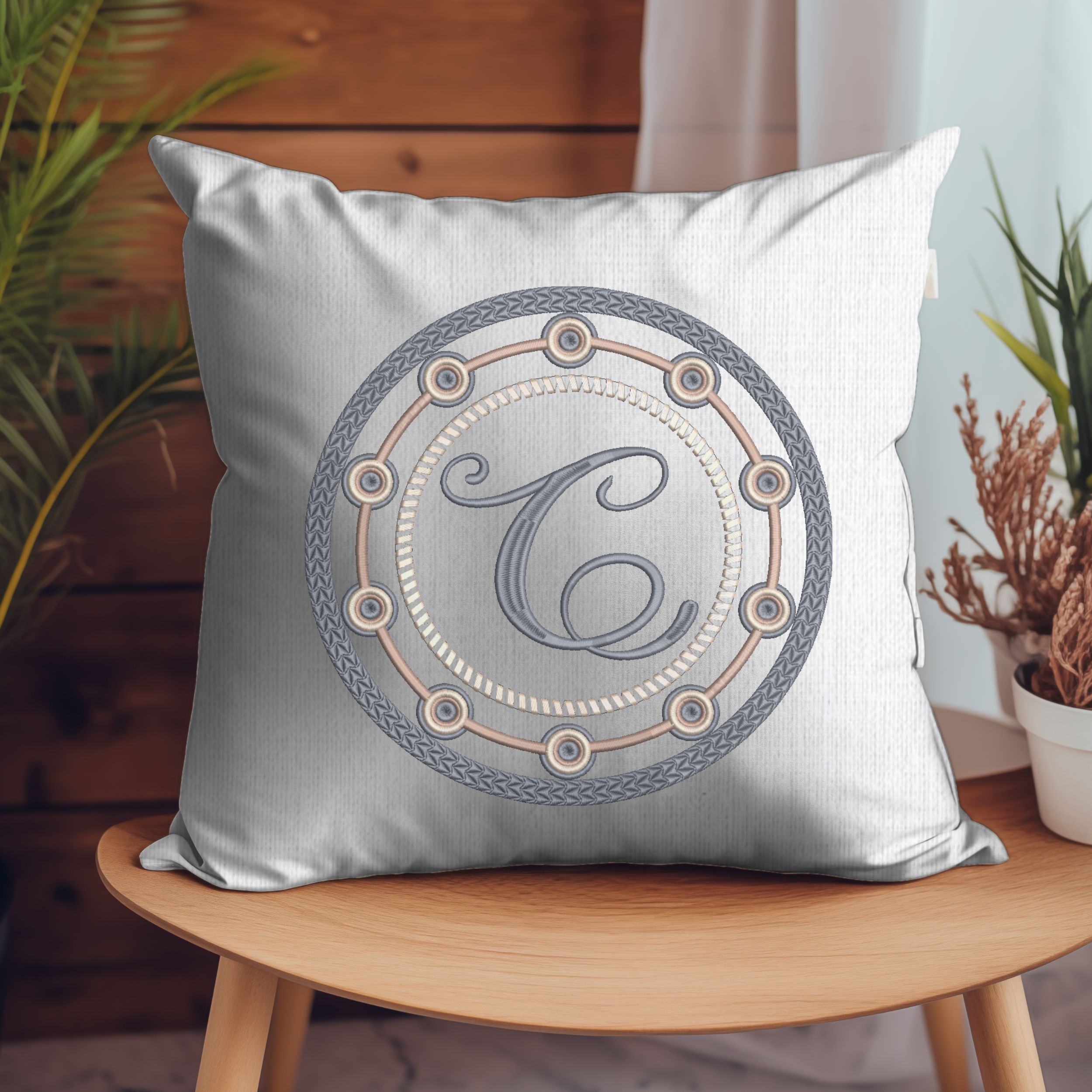 Personalized Monogram Frame Letter C-6