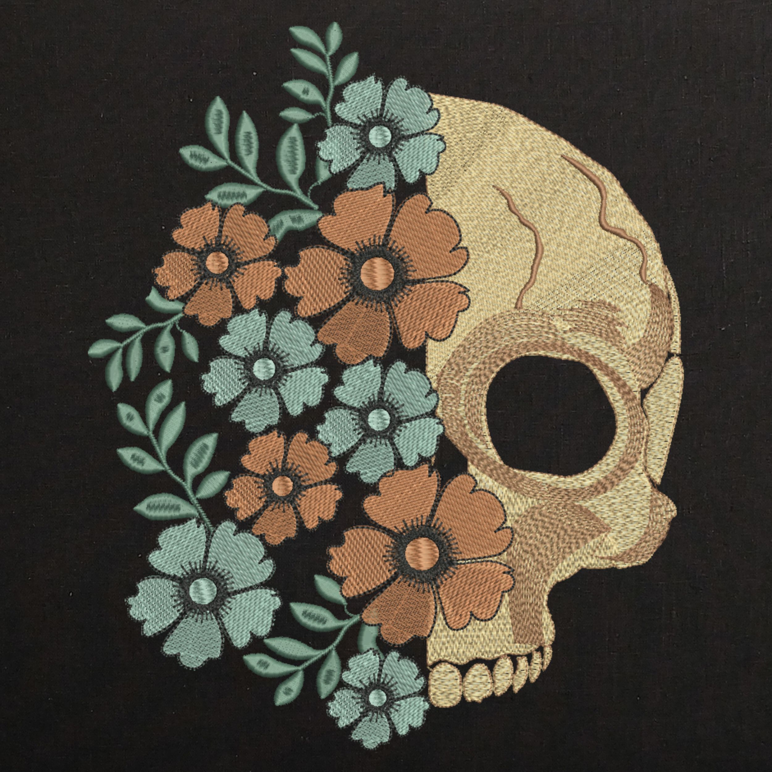 Floral Skull-5