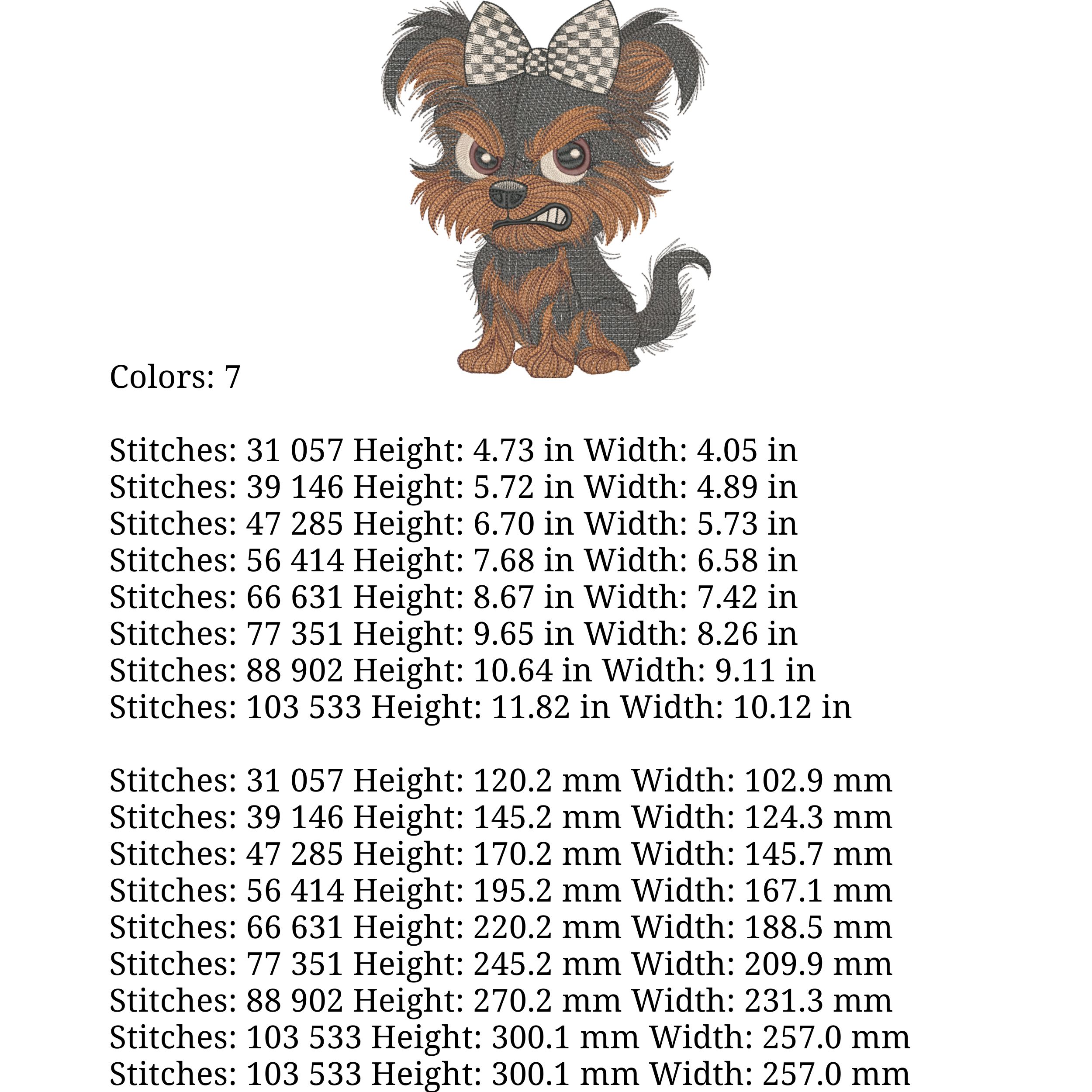 Grumpy Cartoon Yorkie Puppy-5