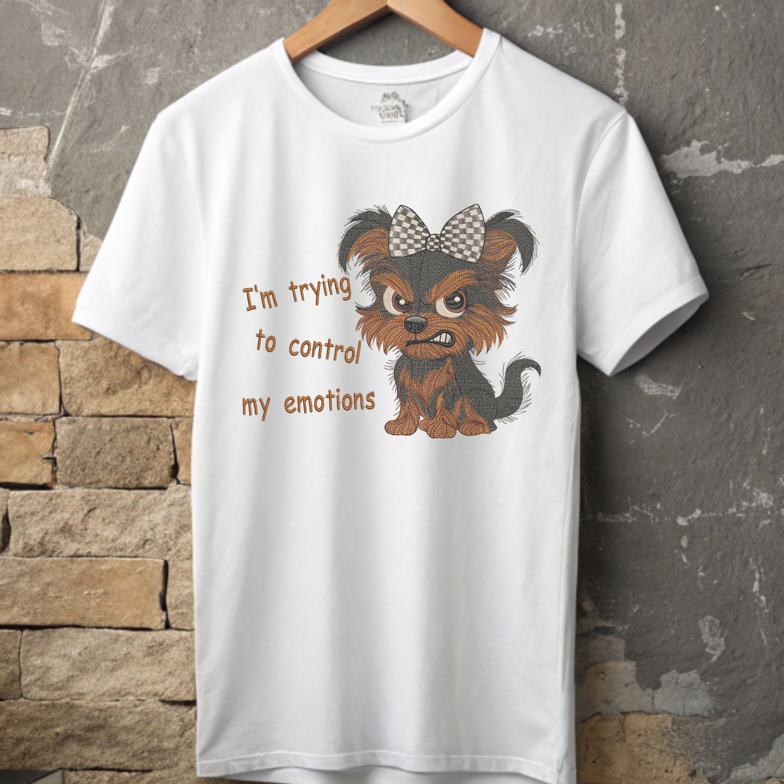 Angry Cartoon Yorkie Puppy with Funny Quote-7