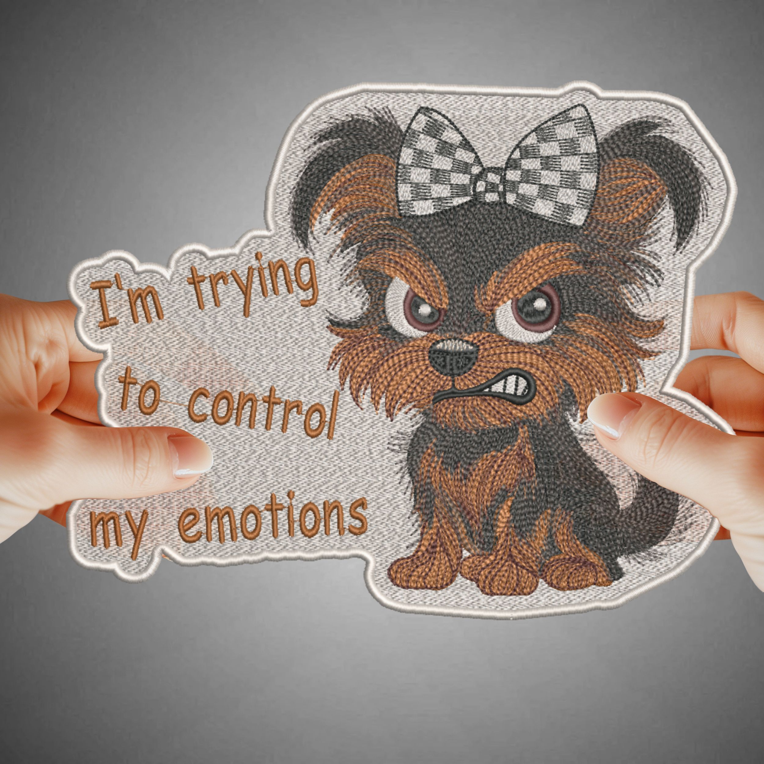 Cute Angry Yorkie Dog for Patch-3