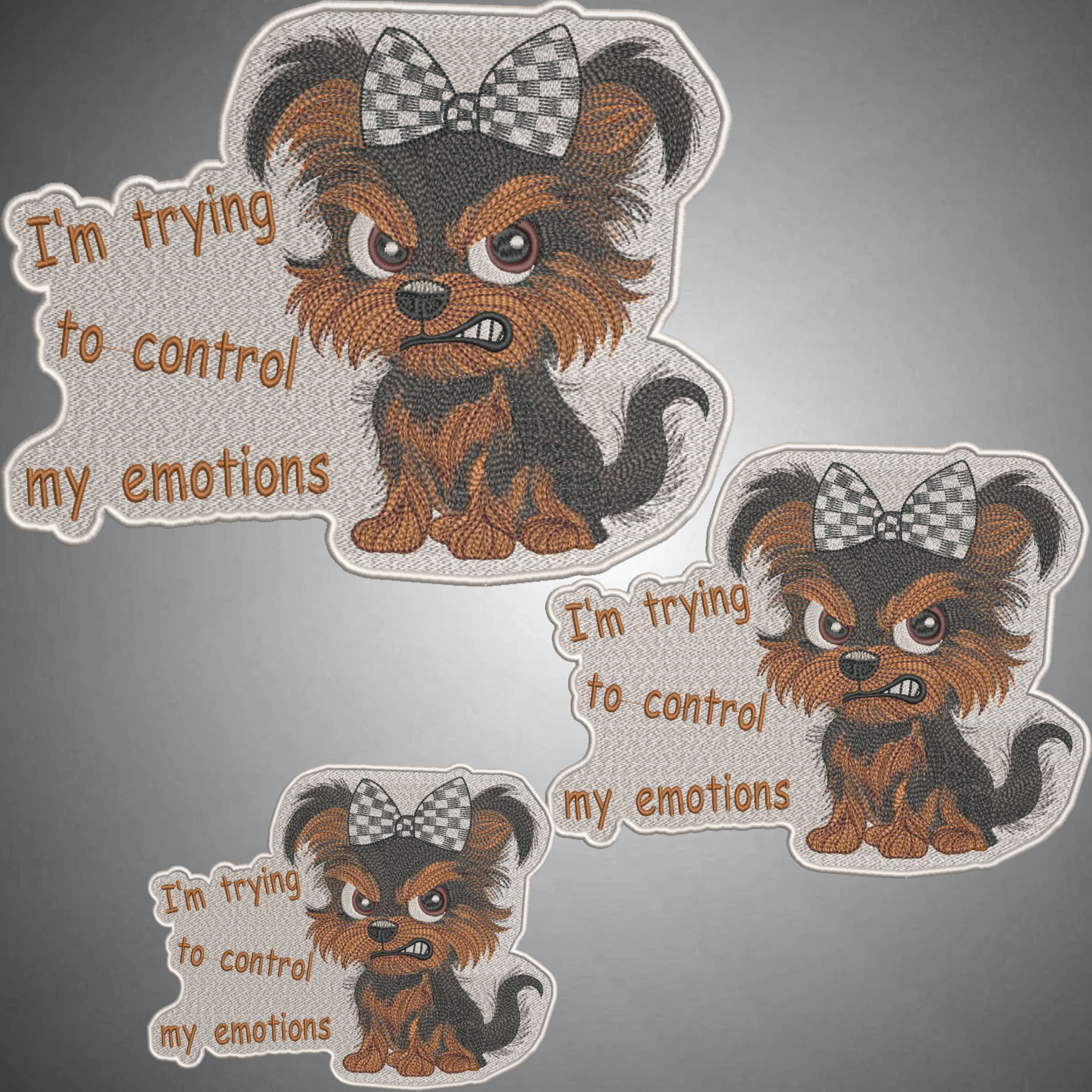 Cute Angry Yorkie Dog for Patch-7