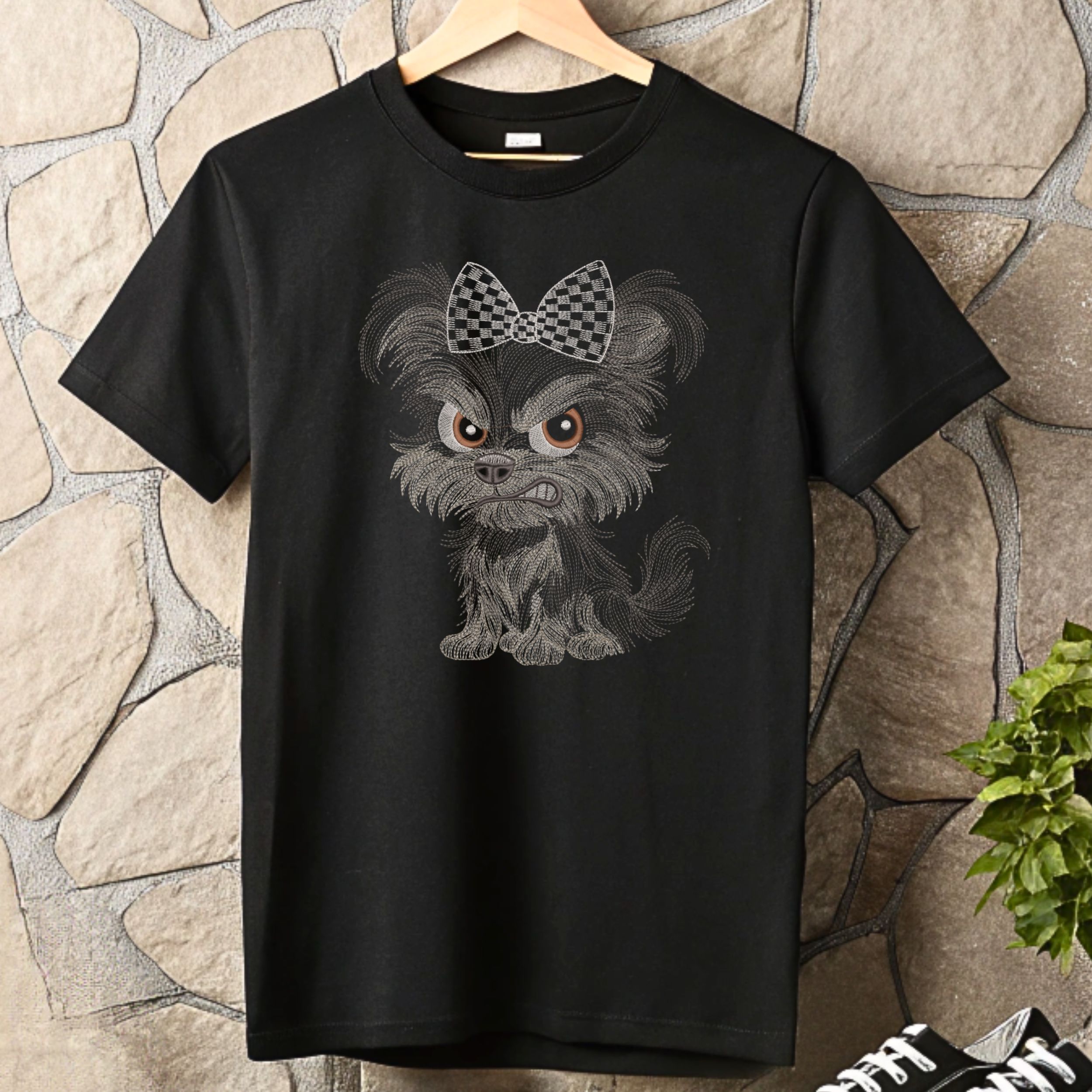 Angry Black Gray Yorkie Puppy-6