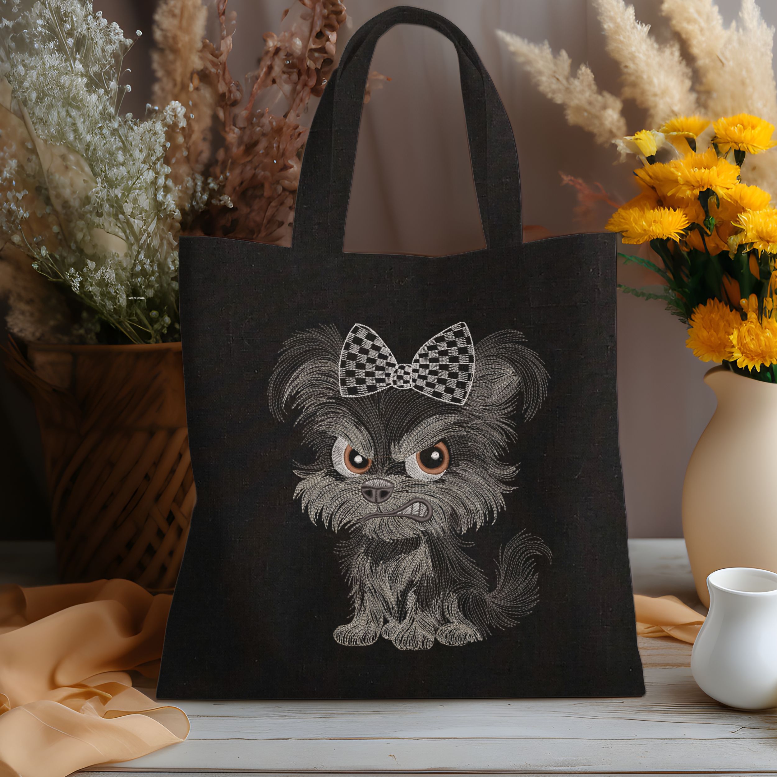 Angry Black Gray Yorkie Puppy-9