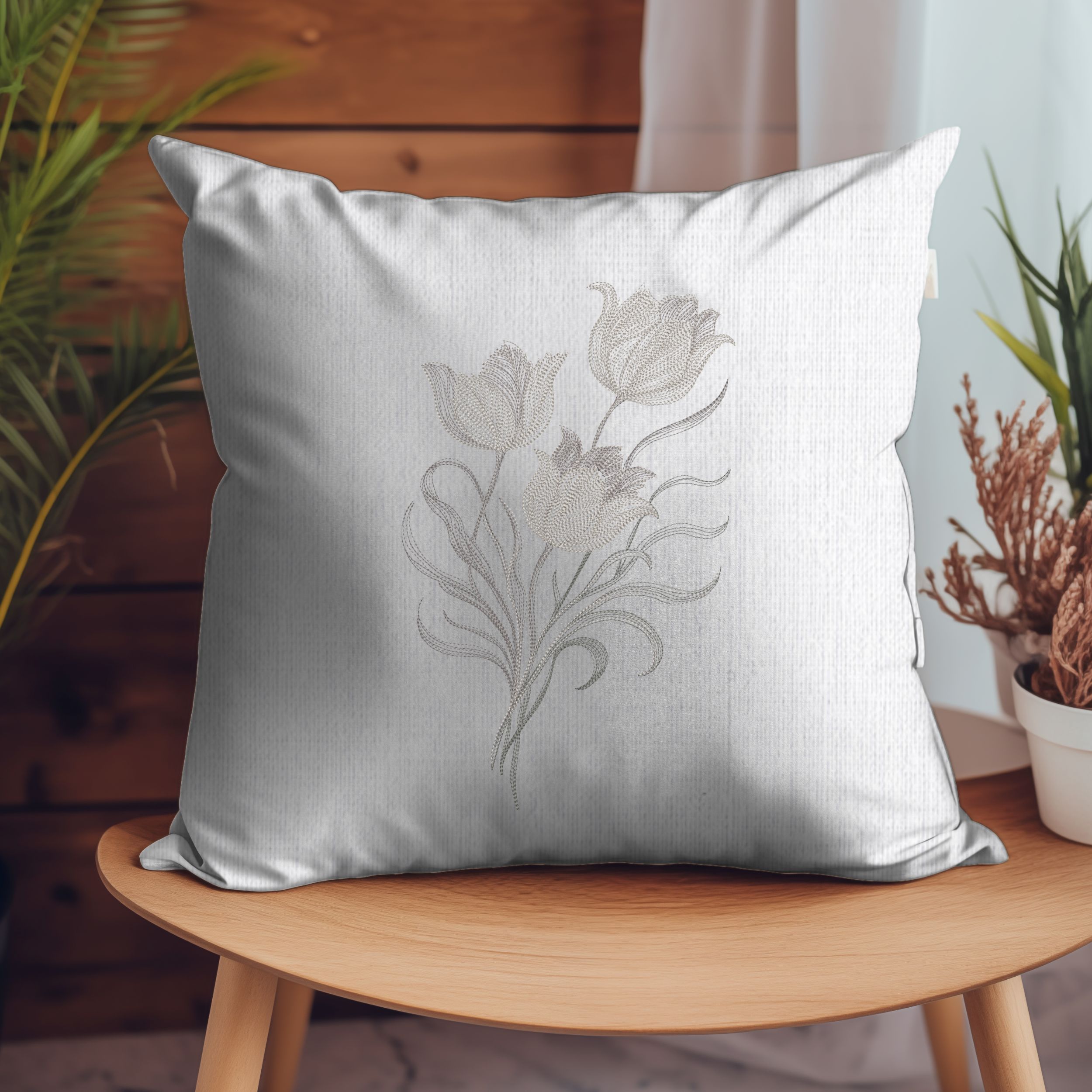 Elegant Tulip Trio Blackwork-12