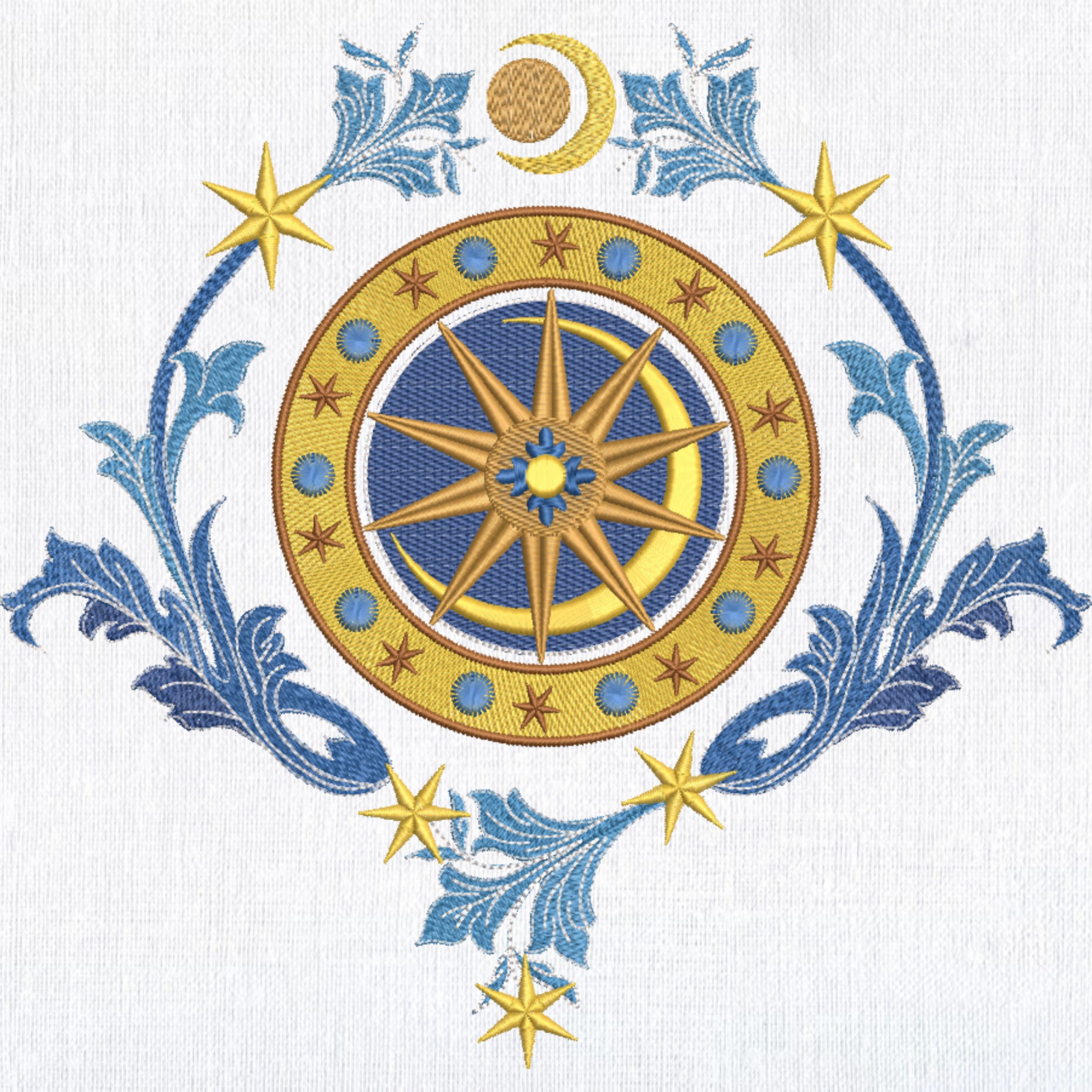 Celestial Goddess with Magic Wheel and Stars-9