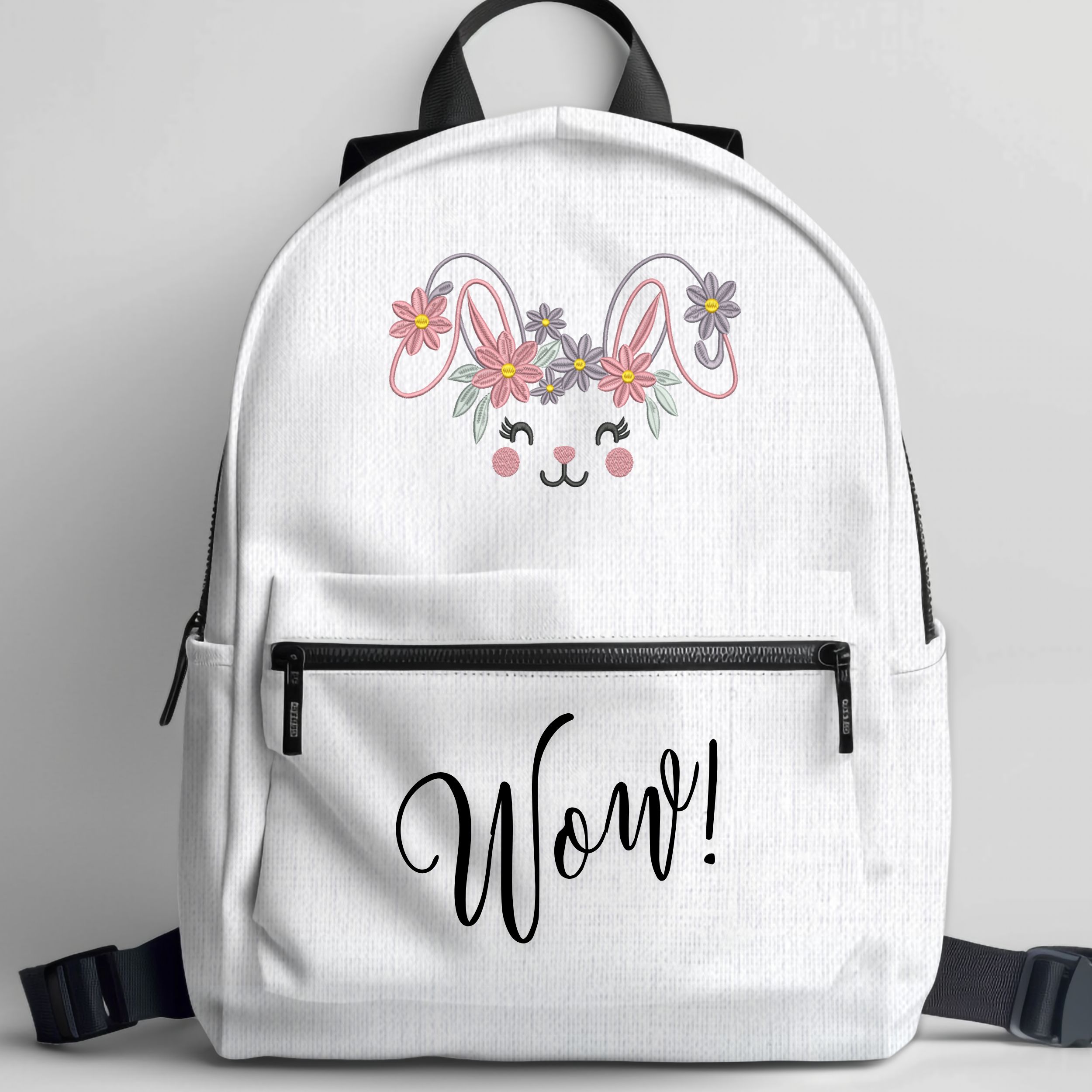 Spring Floral Bunny Face-11