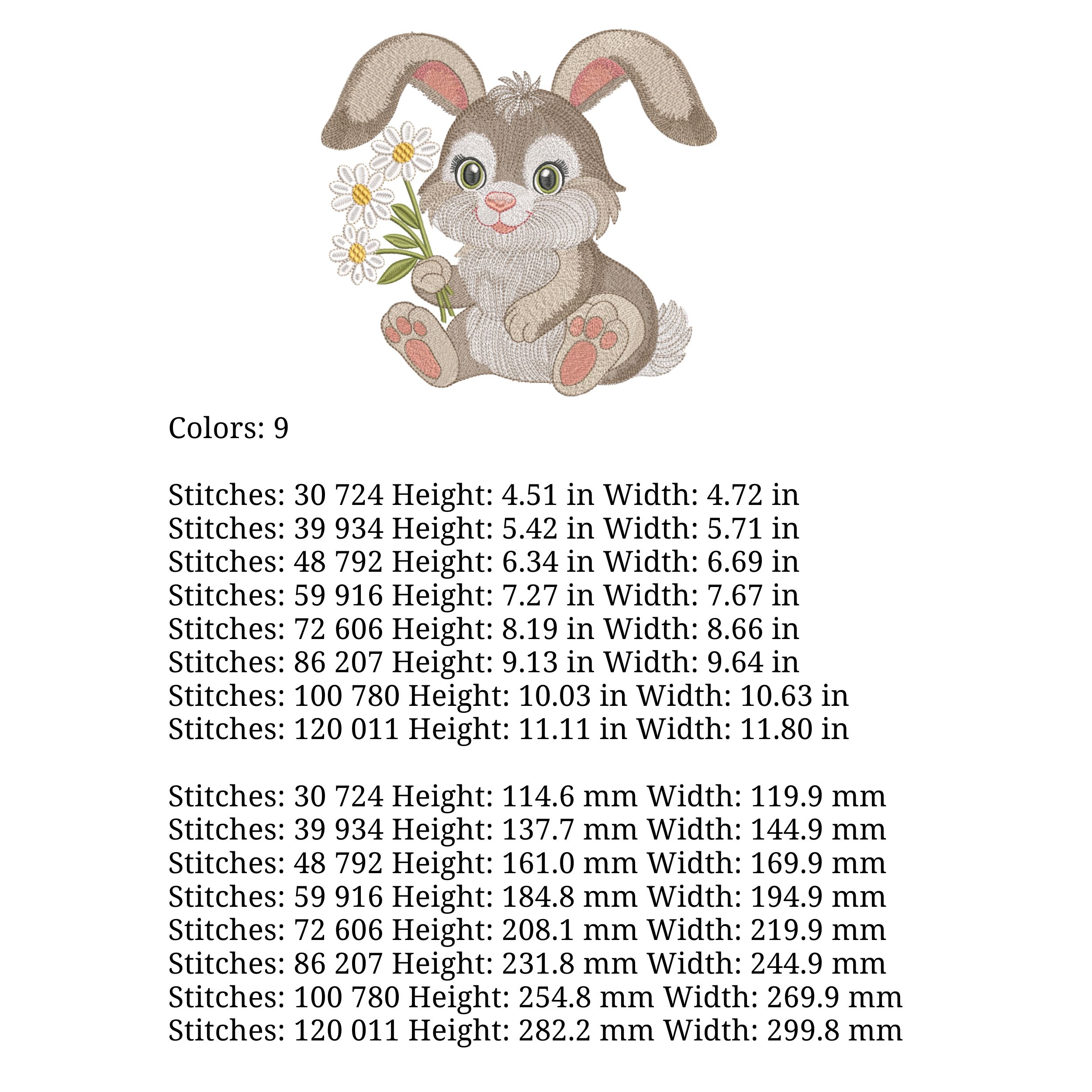 Cute Fluffy Bunny Holding Daisies-5