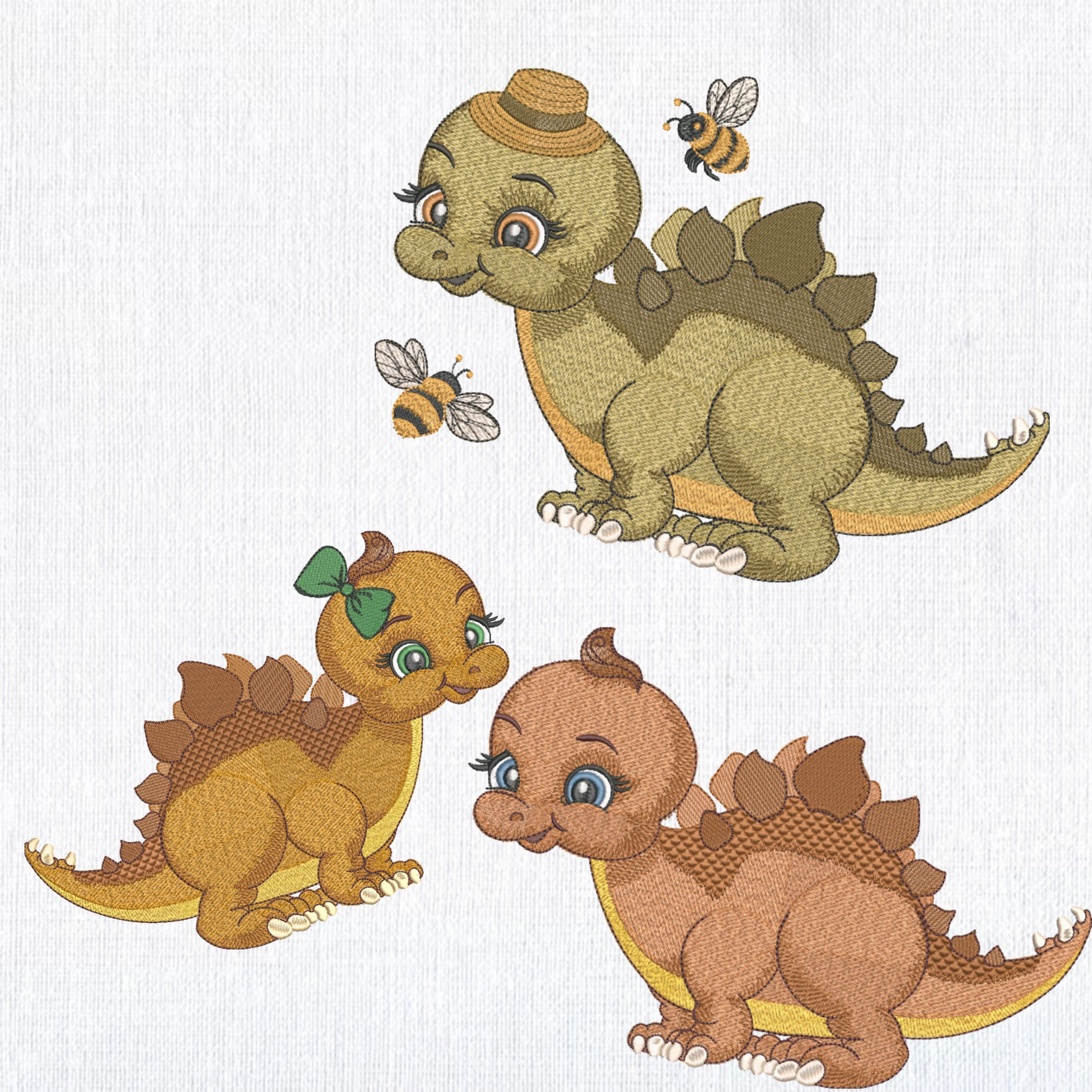 Set 3 Cartoon Dinosaur-3