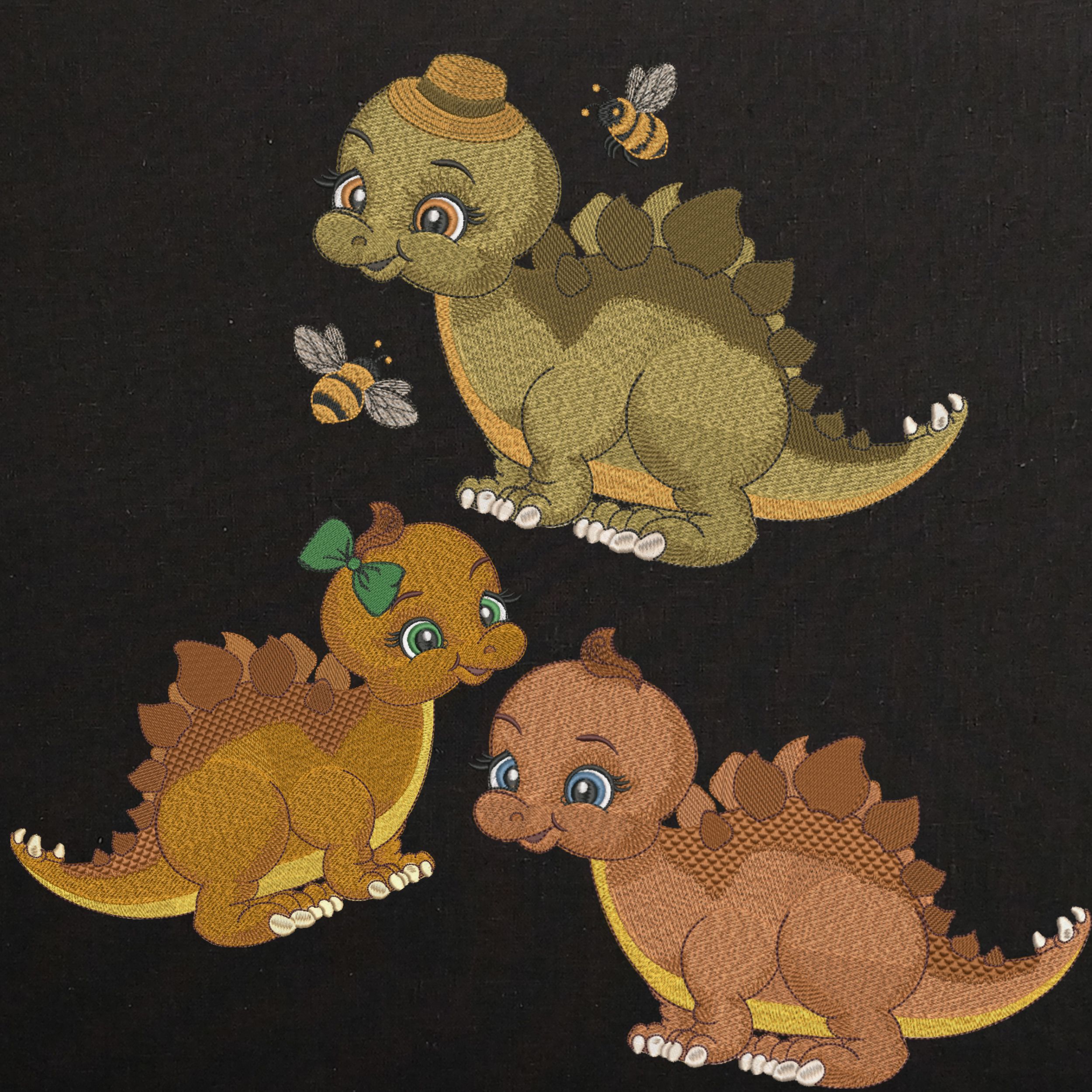 Set 3 Cartoon Dinosaur-4