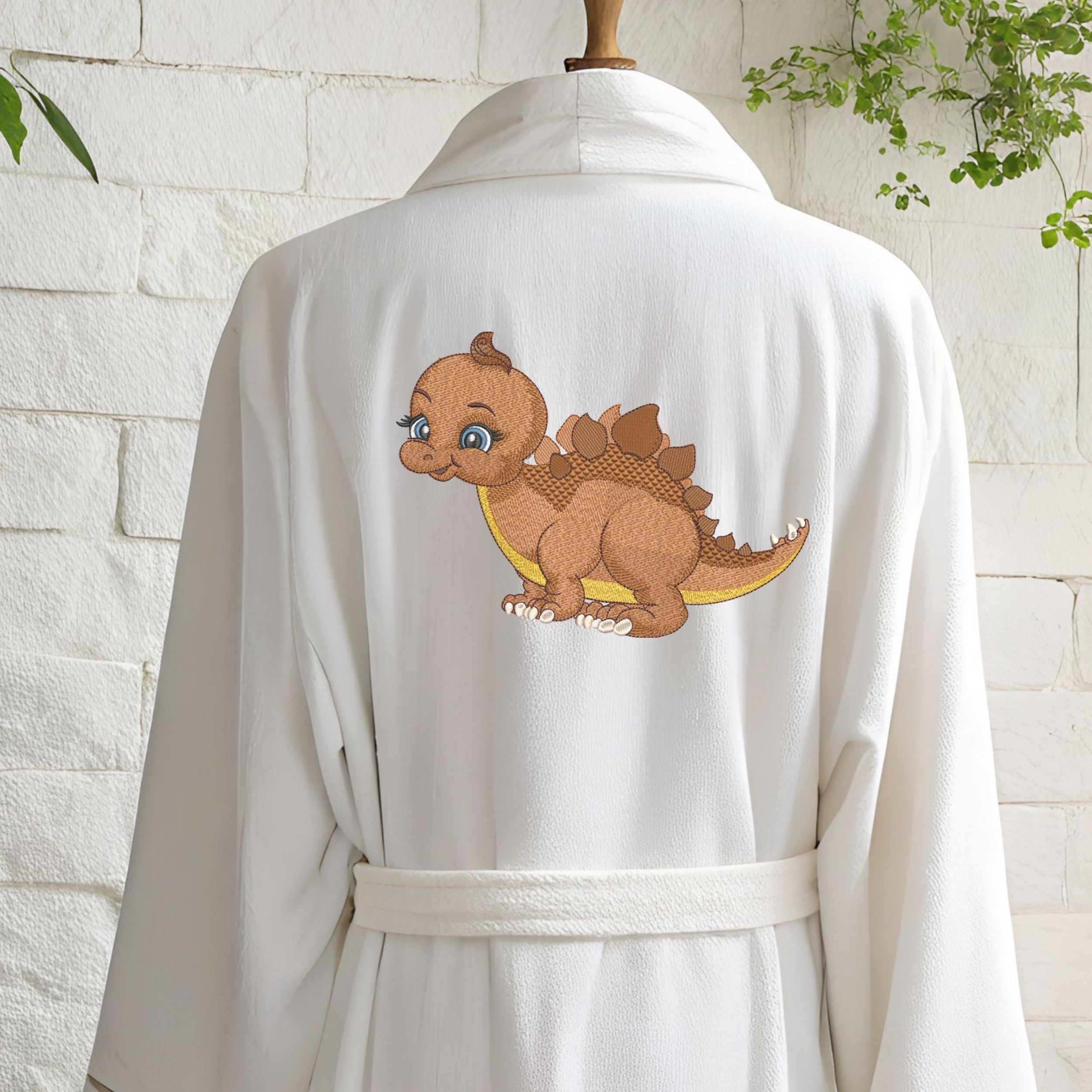 Cute Smiling Baby Dinosaur Stegosaurus-11
