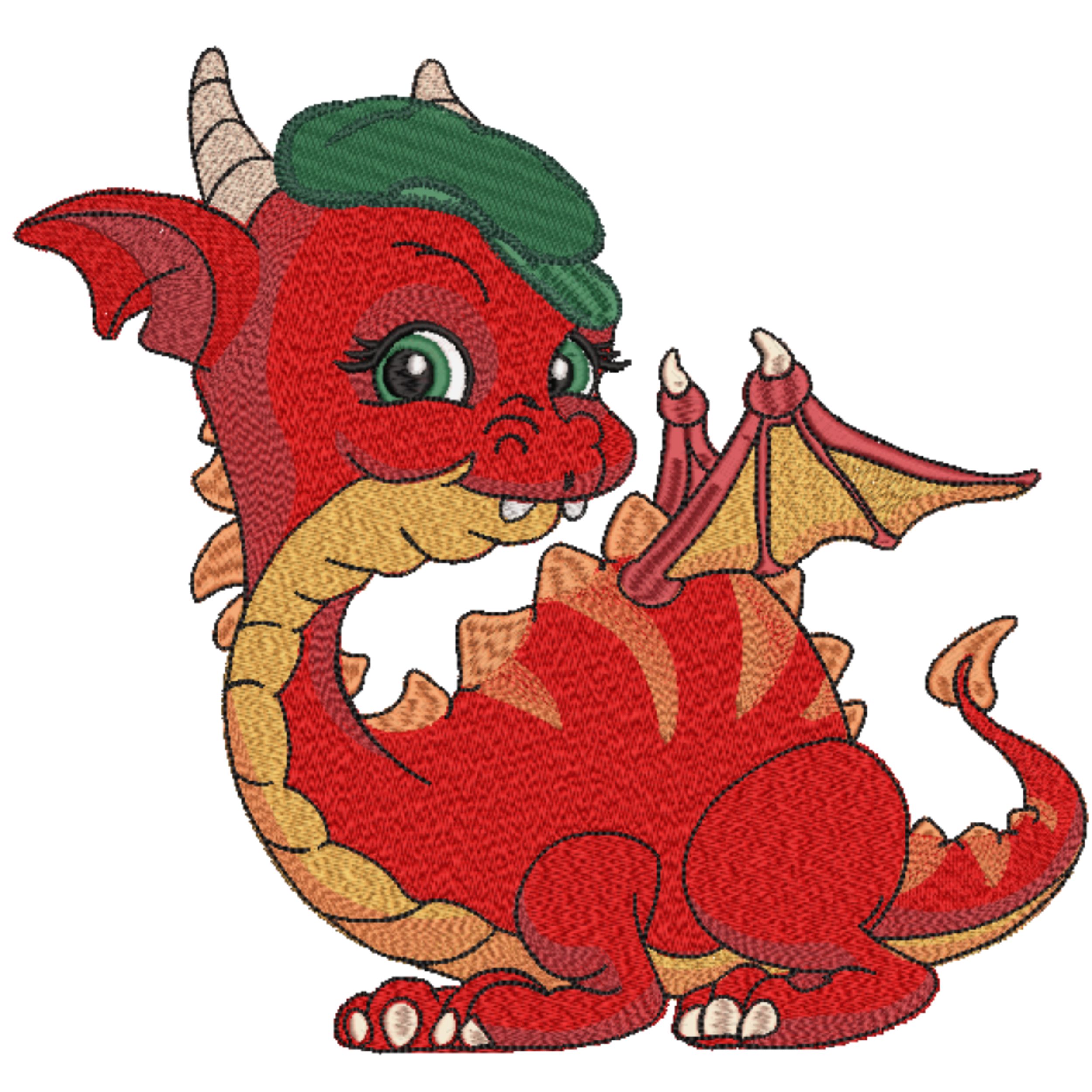 Set of 3 Cute Red Fly Baby Dragon-6
