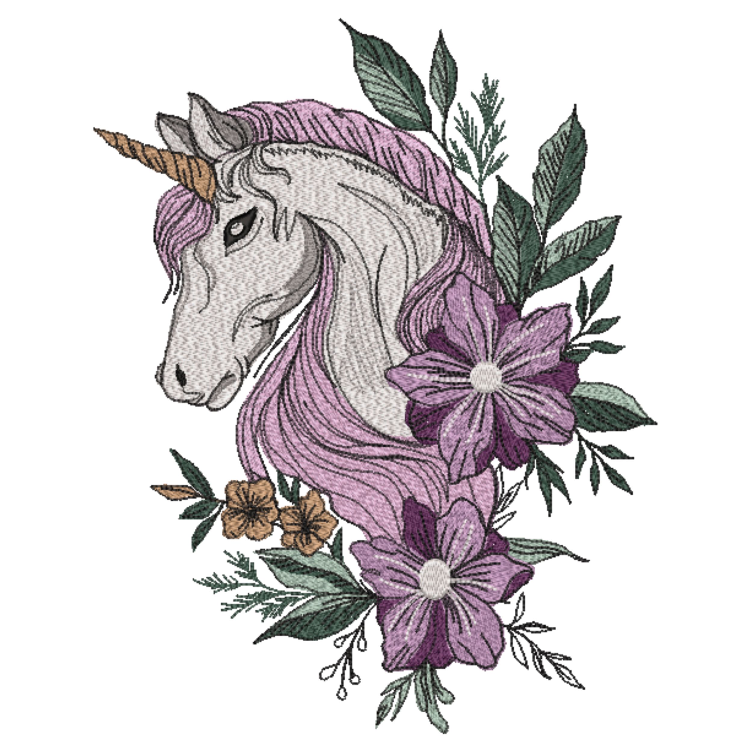 Magic Unicorn & Flowers-4