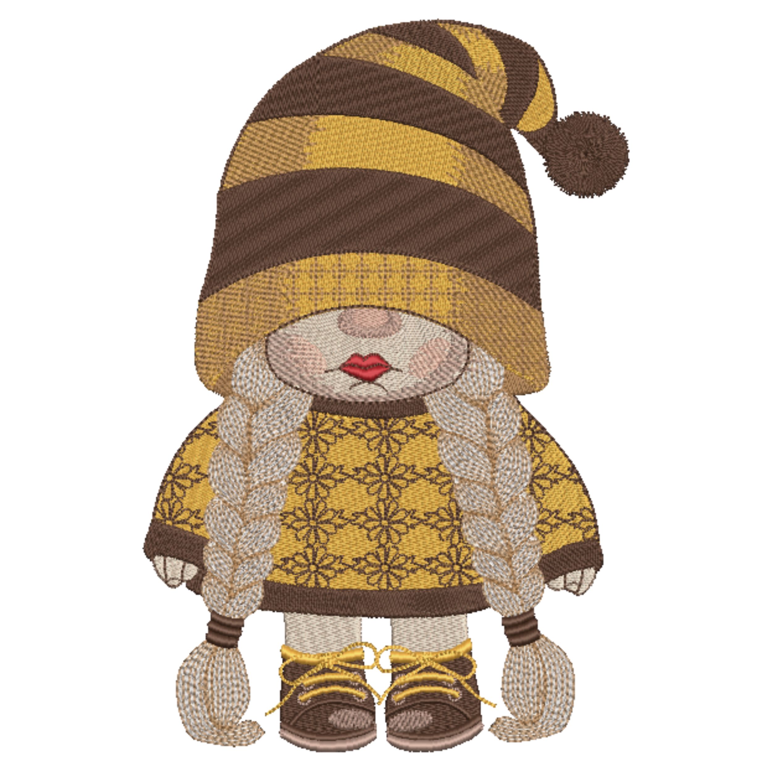 Cute Yellow Gnome Girl-4
