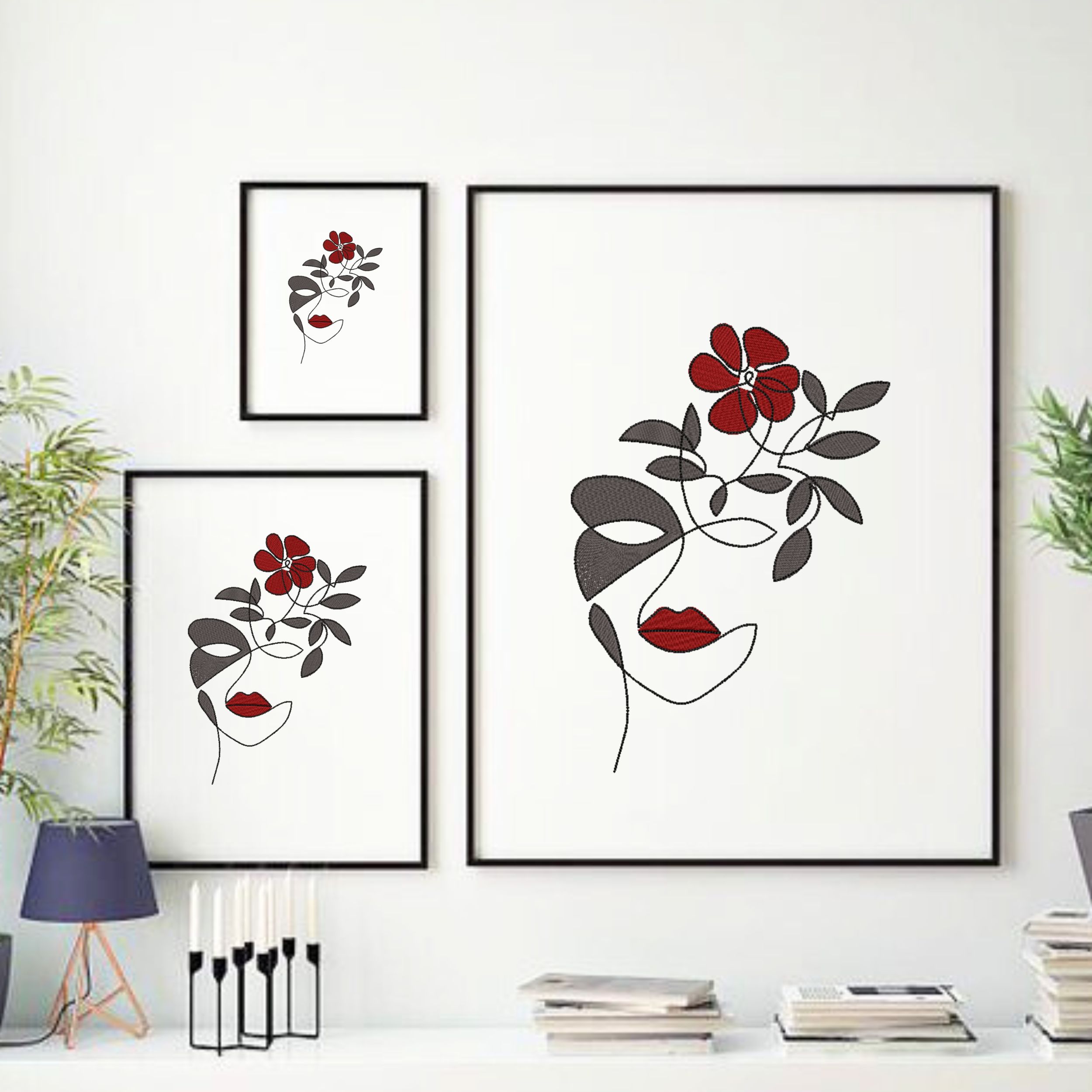 Minimalist Line Art Woman Face-2-11