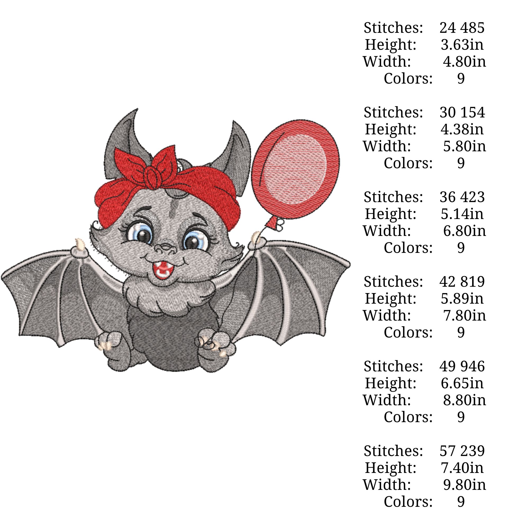Cartoon Gray Bat Cute Baby Girl-4