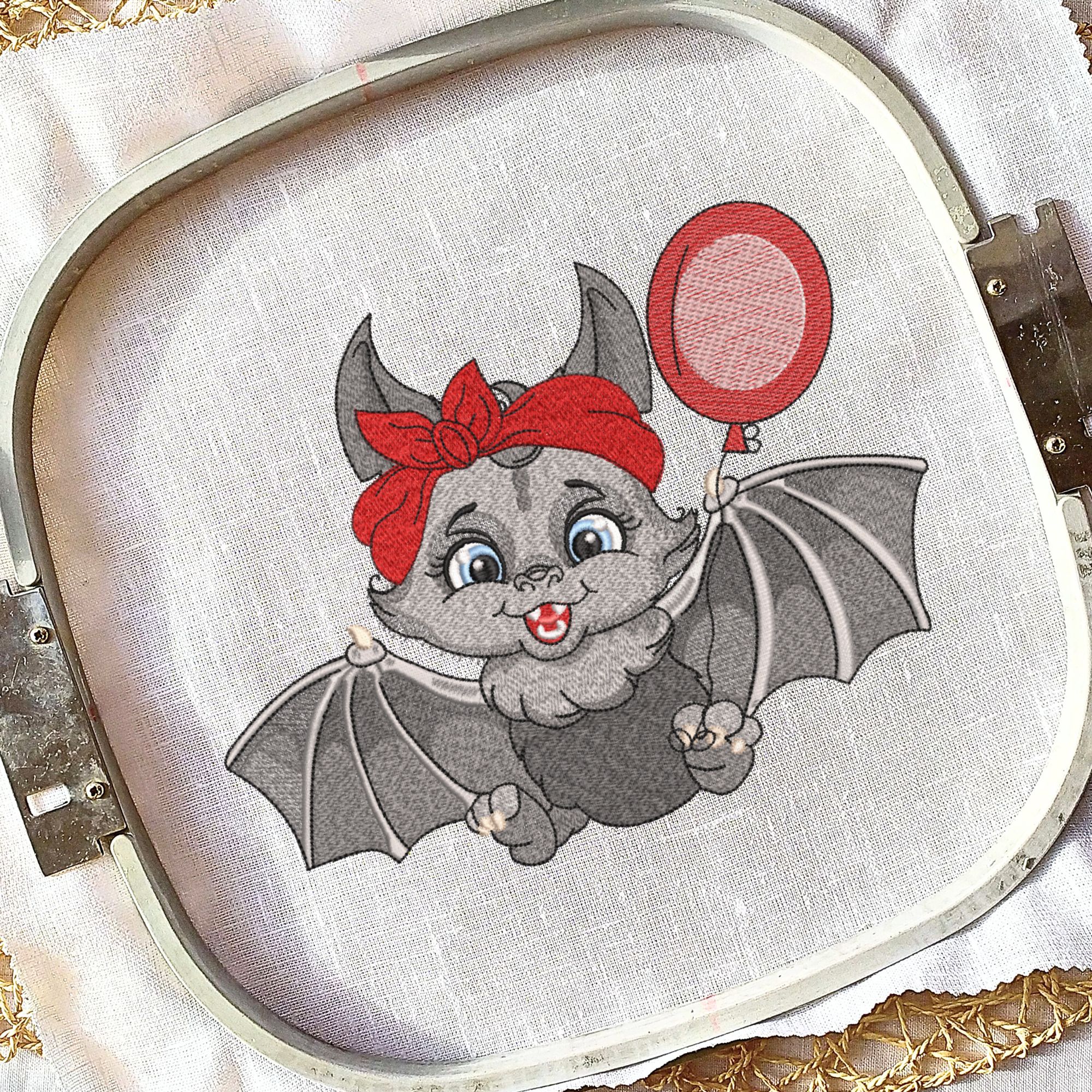 Cartoon Gray Bat Cute Baby Girl-5