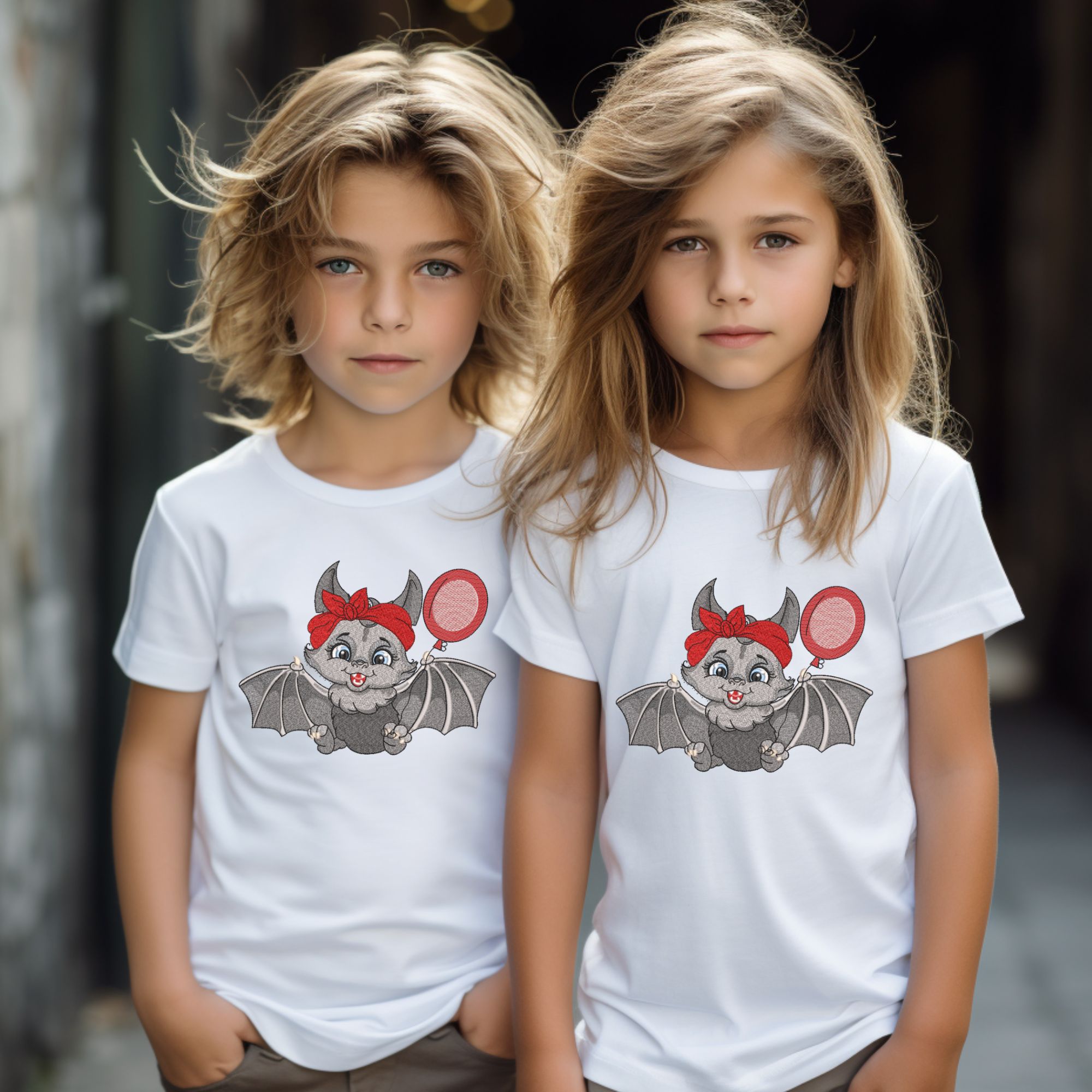 Cartoon Gray Bat Cute Baby Girl-11