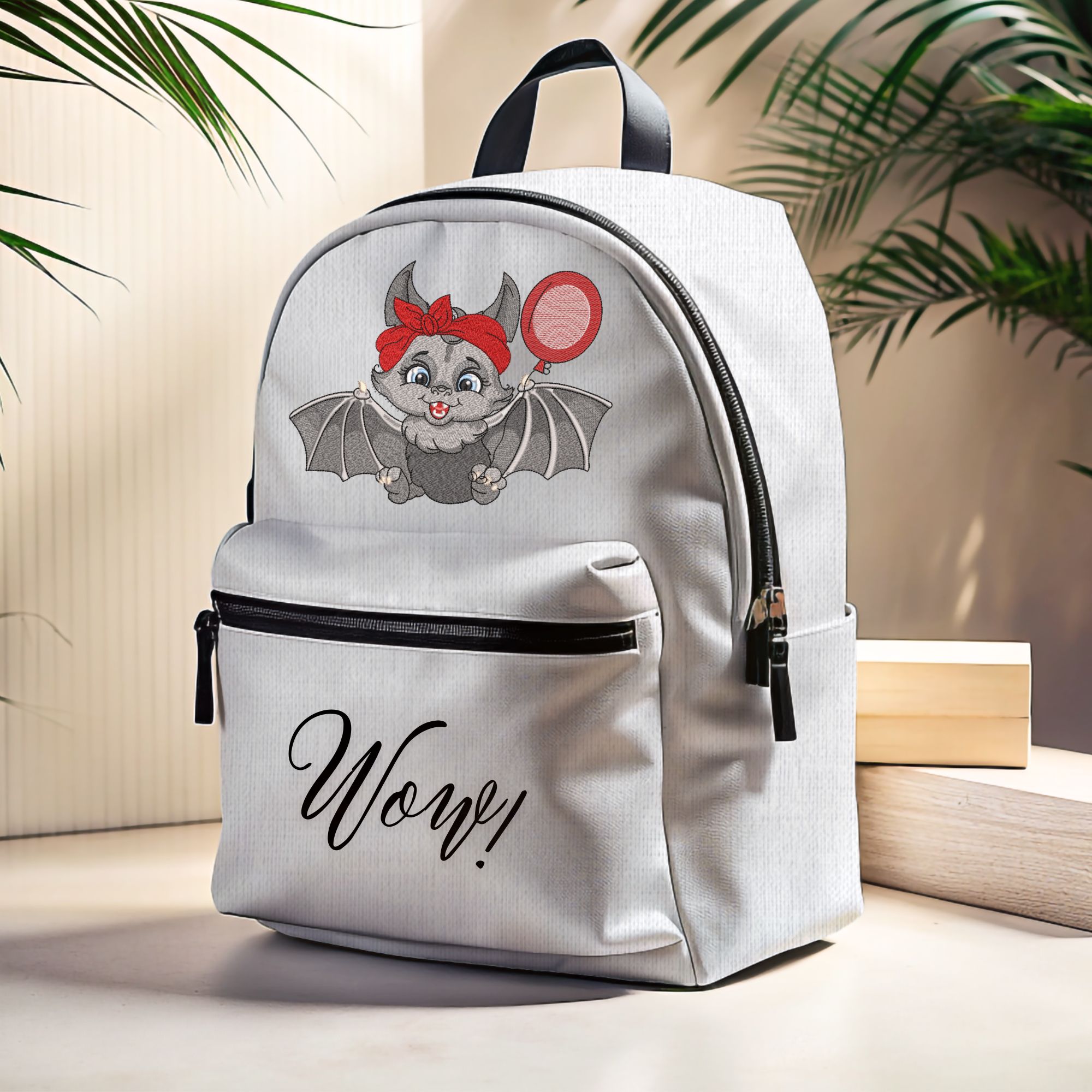 Cartoon Gray Bat Cute Baby Girl-12