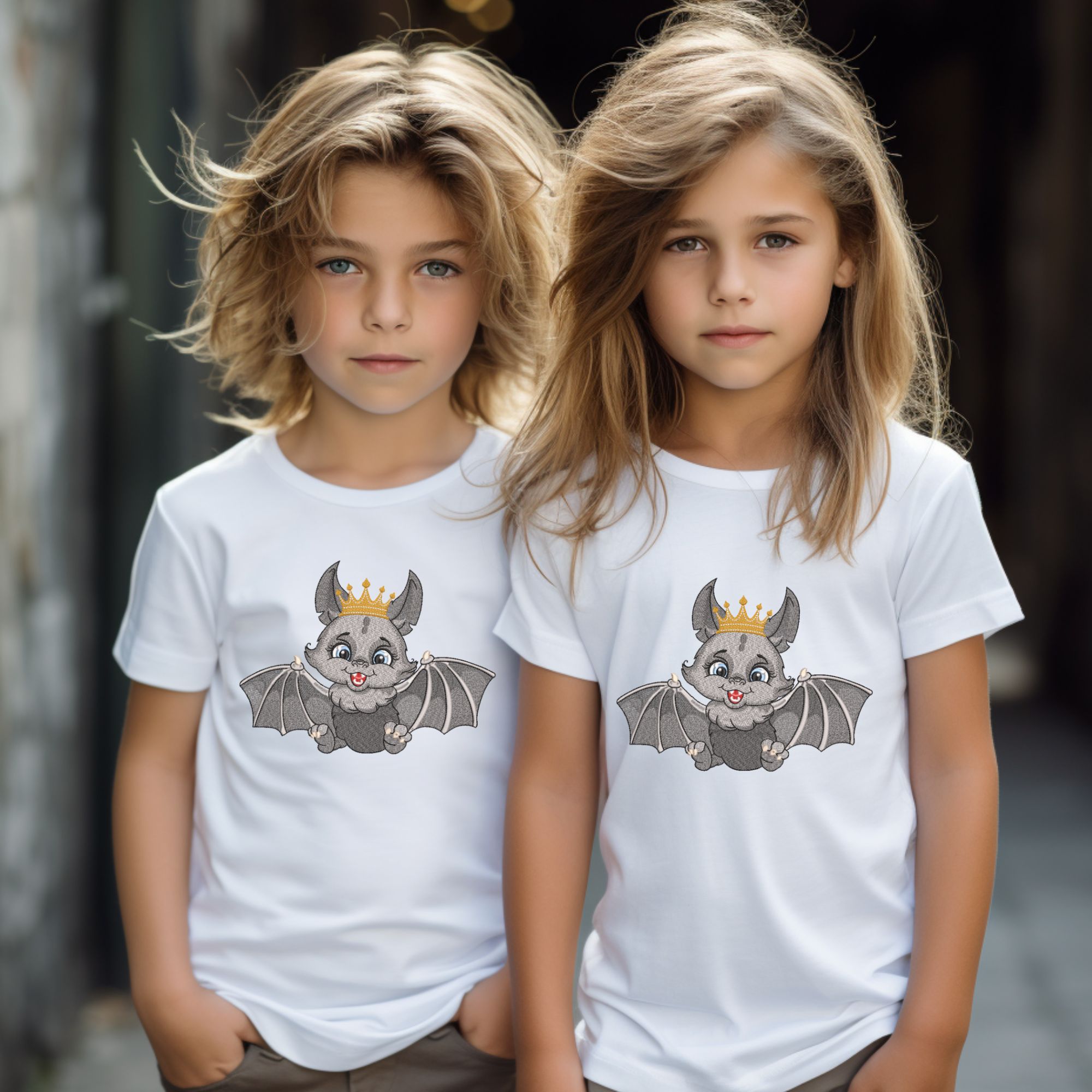 Cartoon Gray Bat Cute Baby King-11