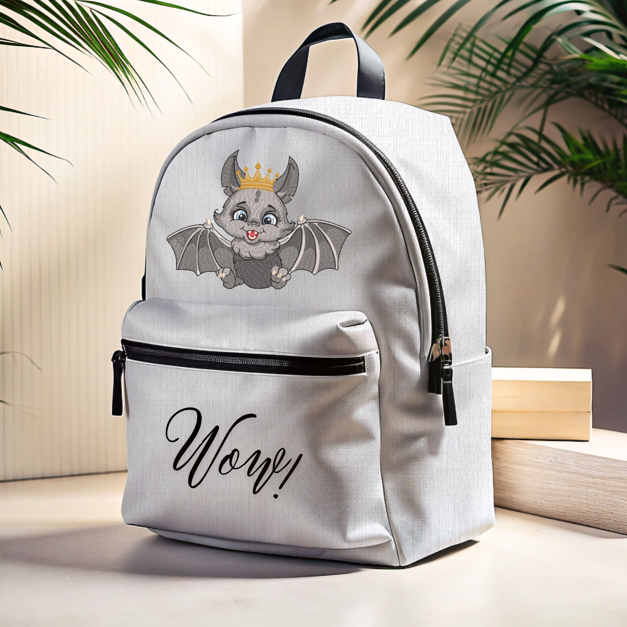 Cartoon Gray Bat Cute Baby King-12