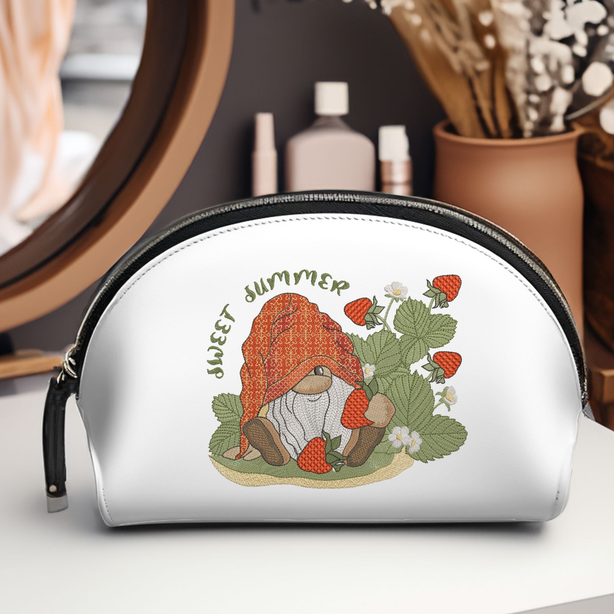 Cute Summer Gnome with Strawberry-12