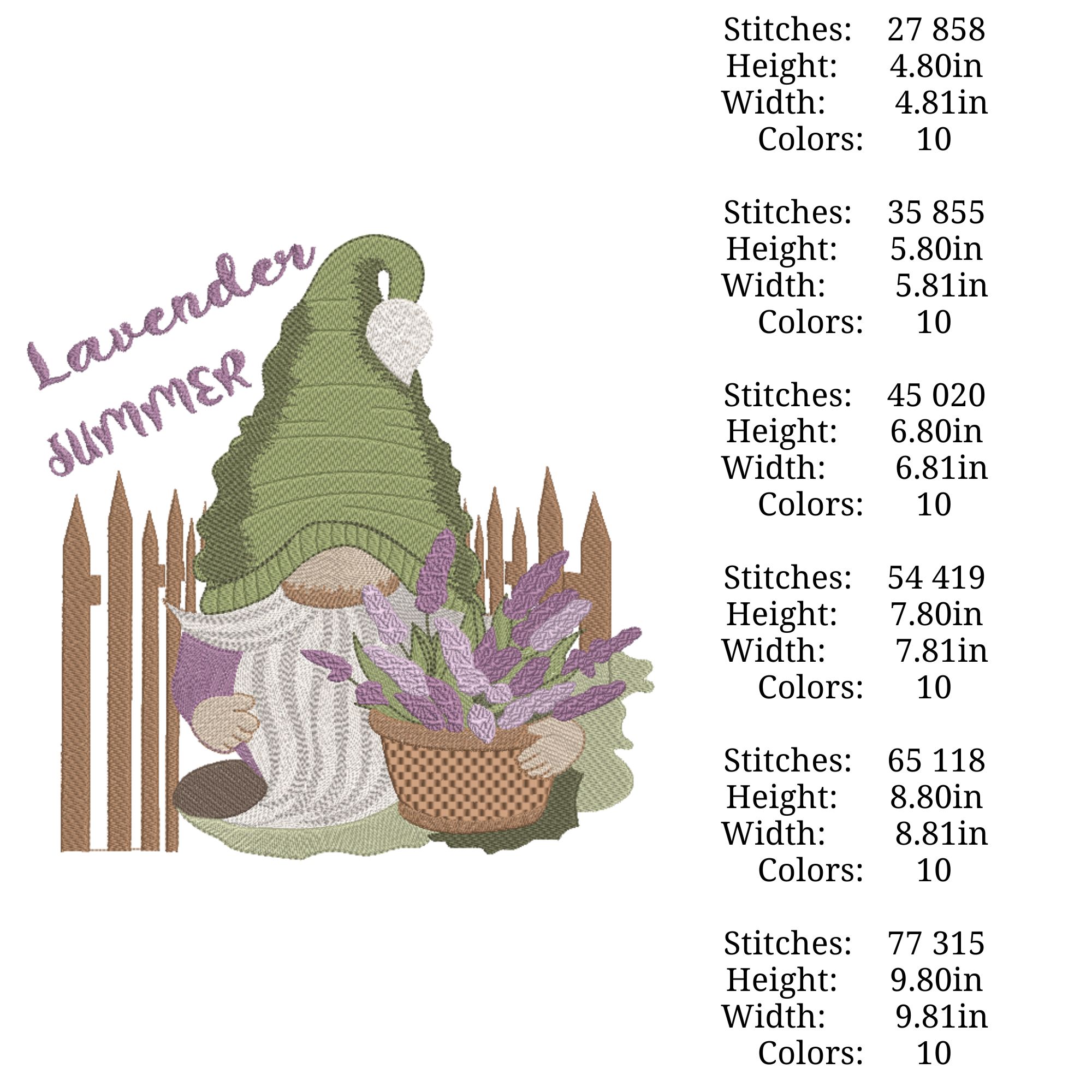 Cute Summer Lavender Gnome-4