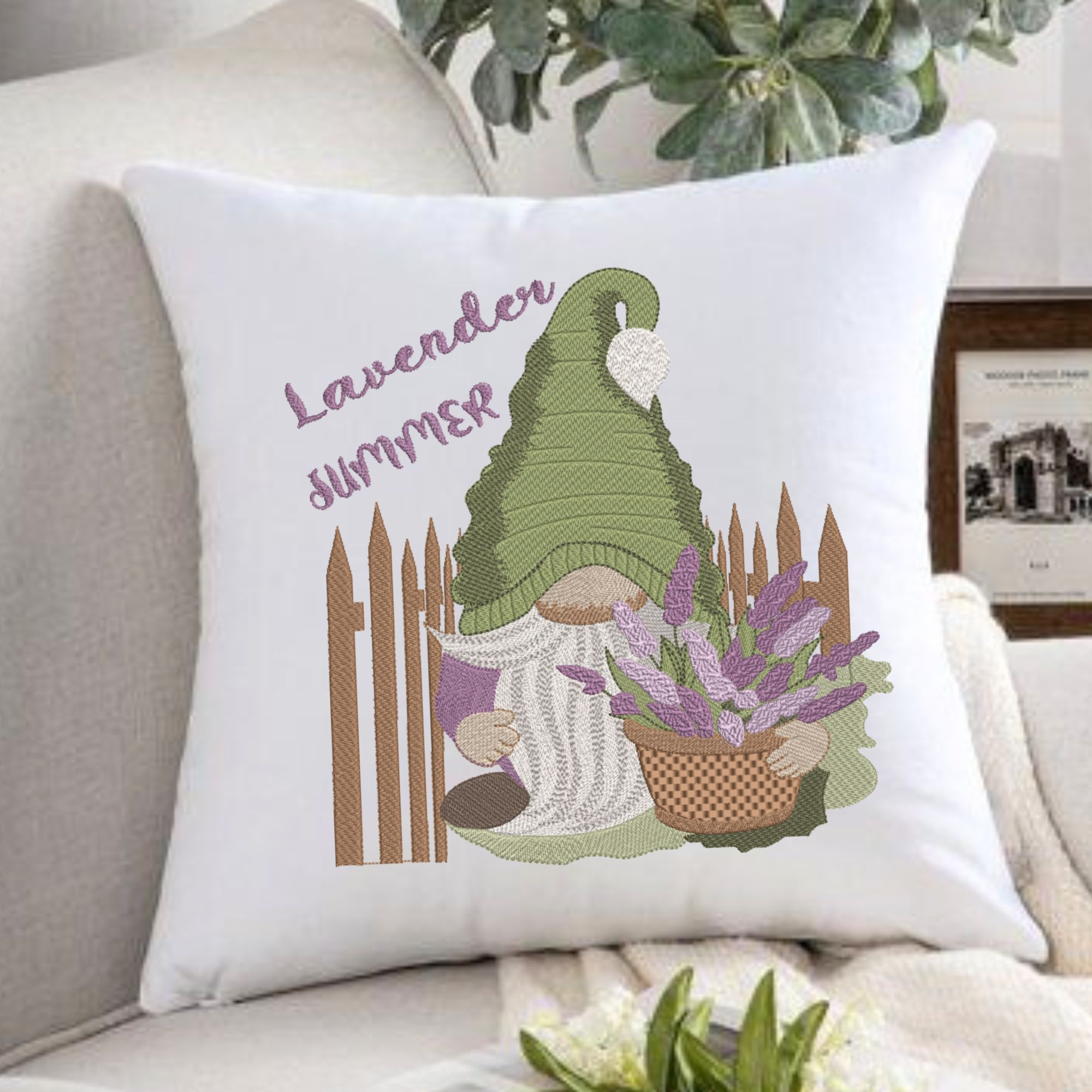 Cute Summer Lavender Gnome-8
