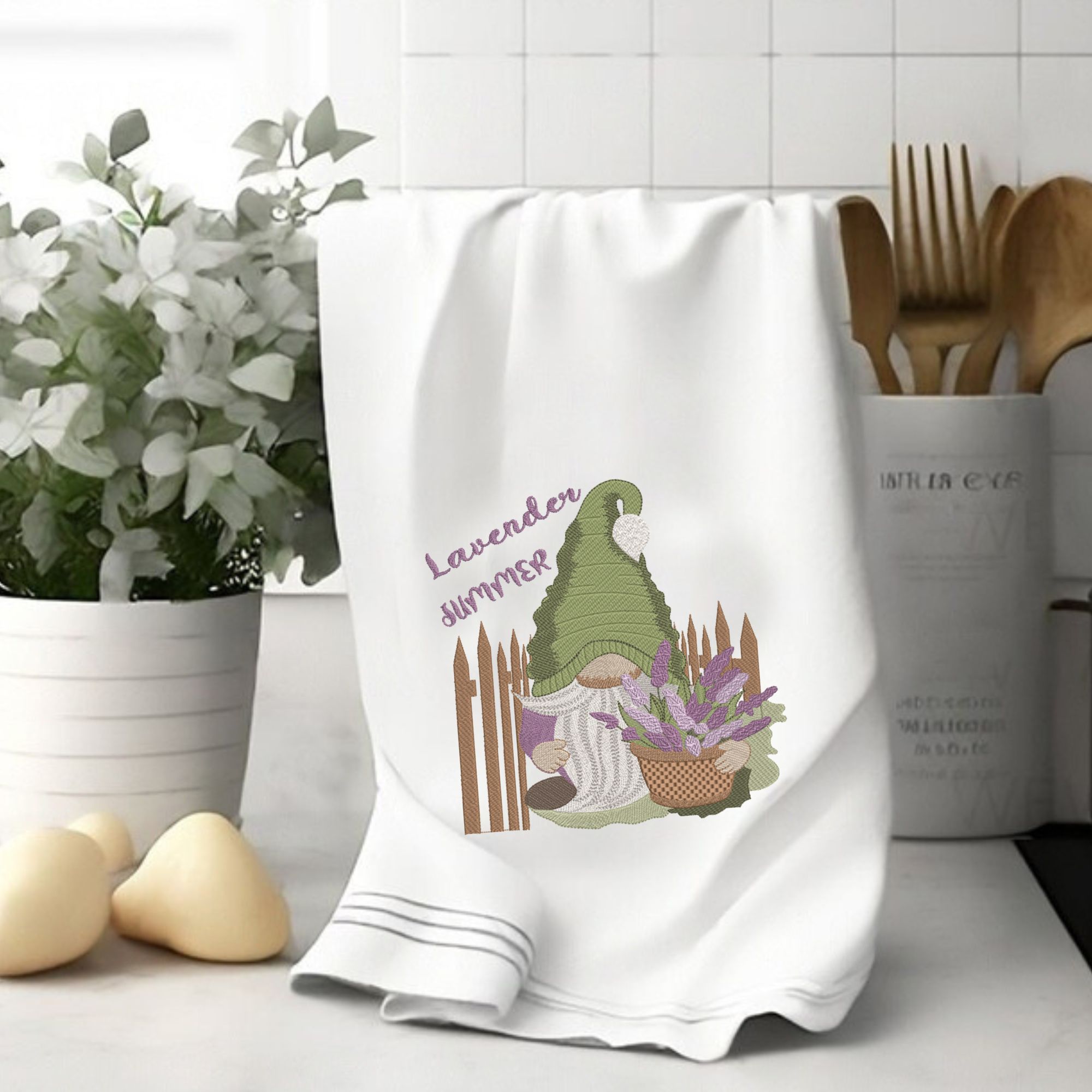 Cute Summer Lavender Gnome-9