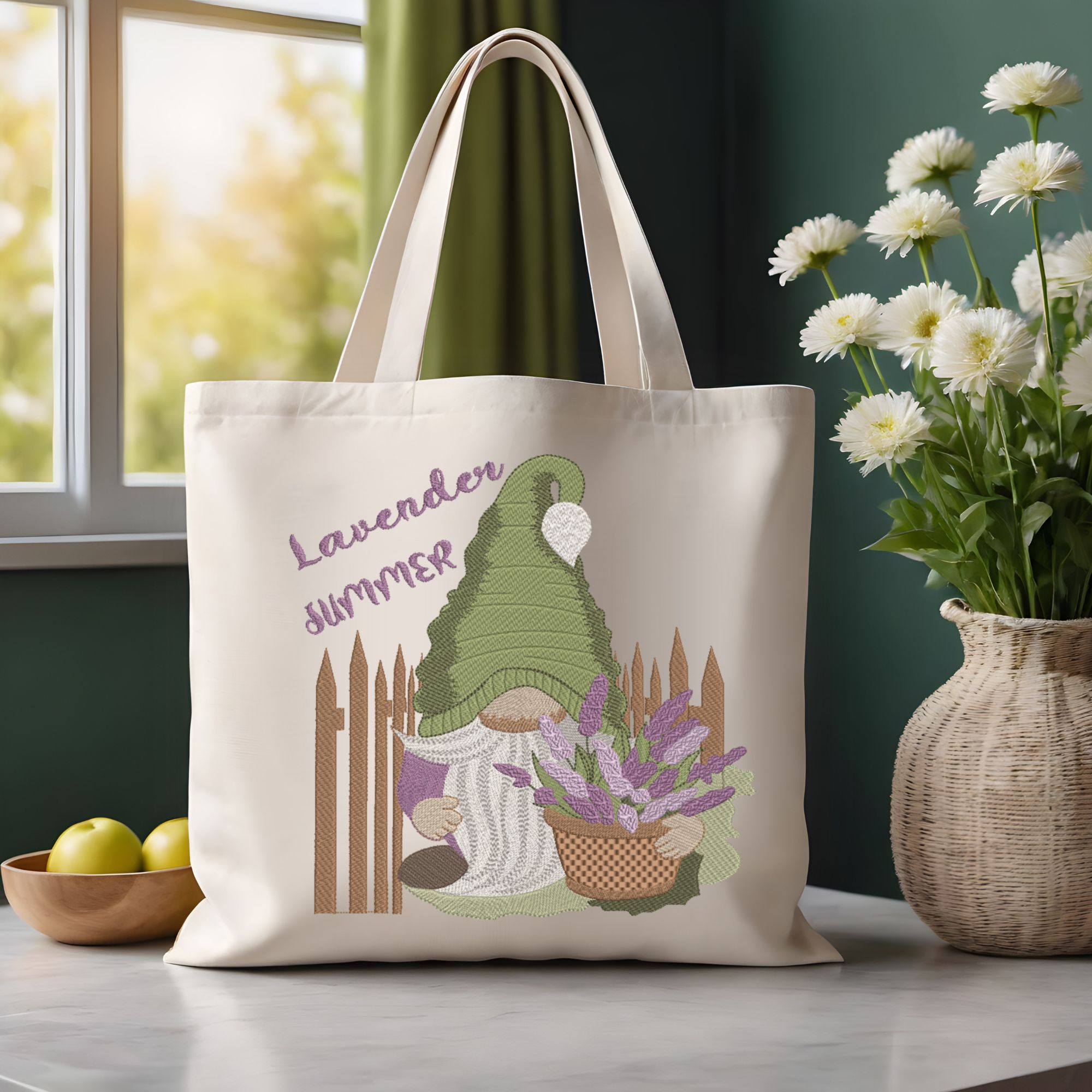Cute Summer Lavender Gnome-11