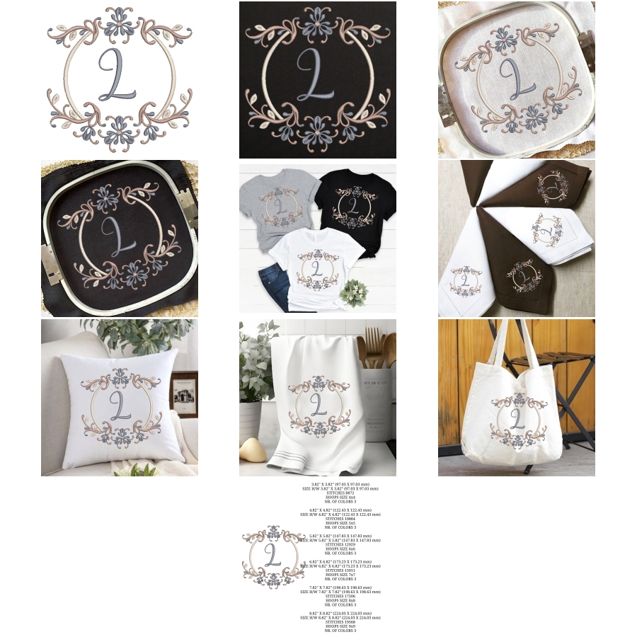 Monogram in Frame Letter L